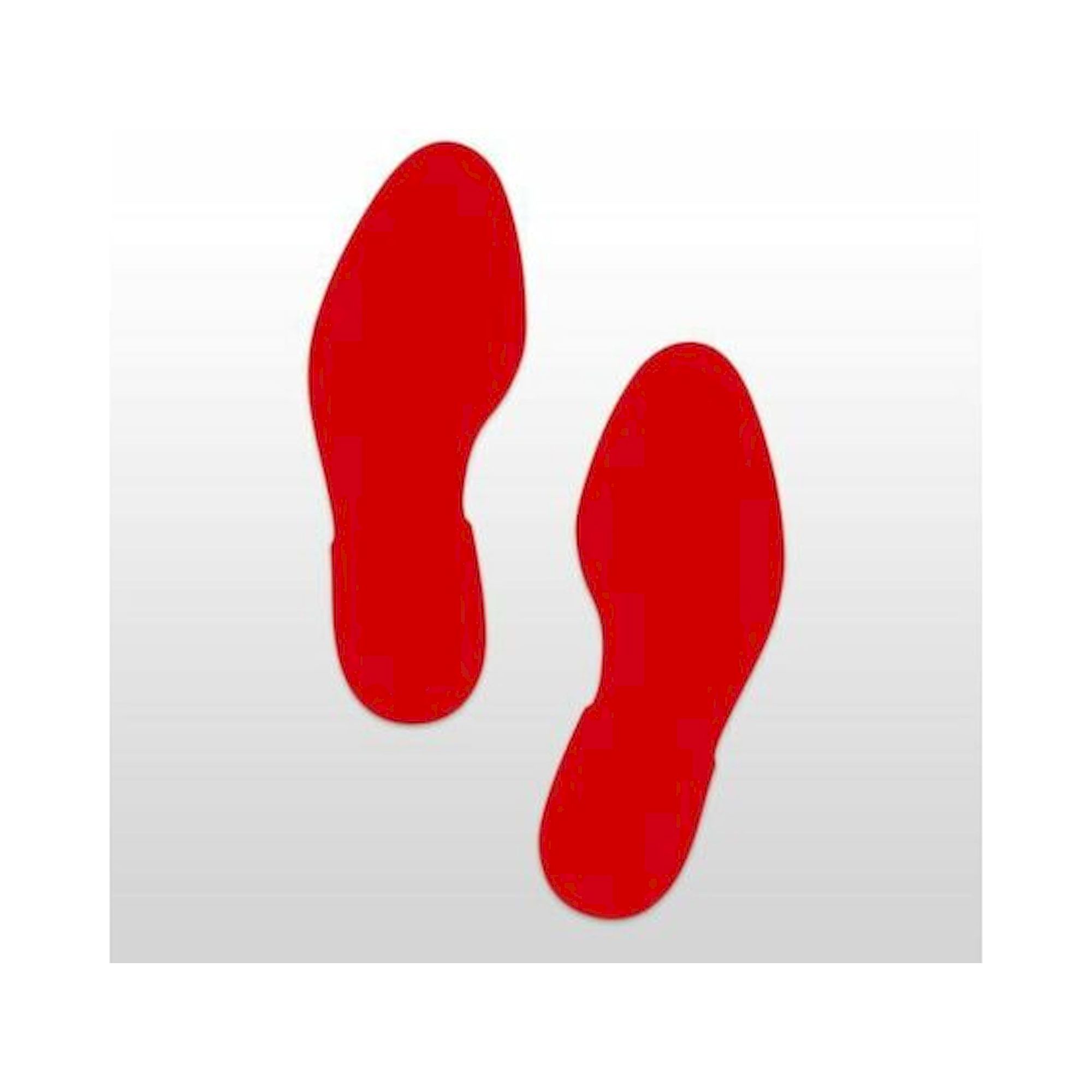 1A Tapes 5111.01.121. WT-5111 Piktogramm PVC Fußabdruck 297mmx110mm Paar rot