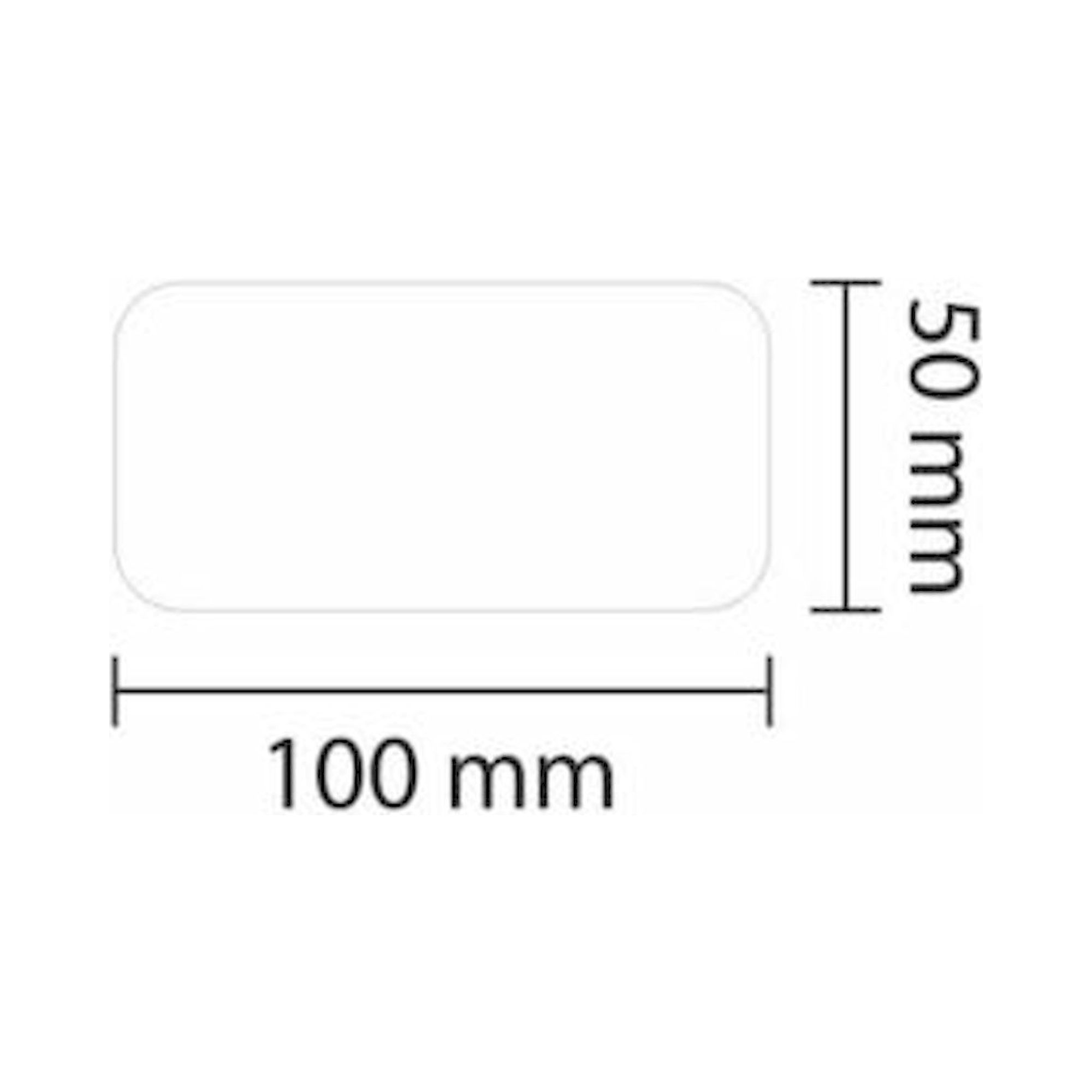1A Tapes 5110.08.071. WT-5110 Lagerplatzkennz. weiß Längsstück 50mm (L: 100mm), VPE 25 Stück