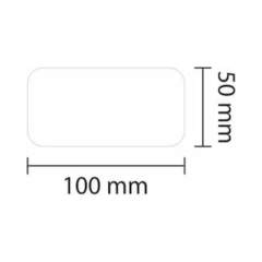 1A Tapes 5110.08.071. WT-5110 Lagerplatzkennz. weiß Längsstück 50mm (L: 100mm), VPE 25 Stück