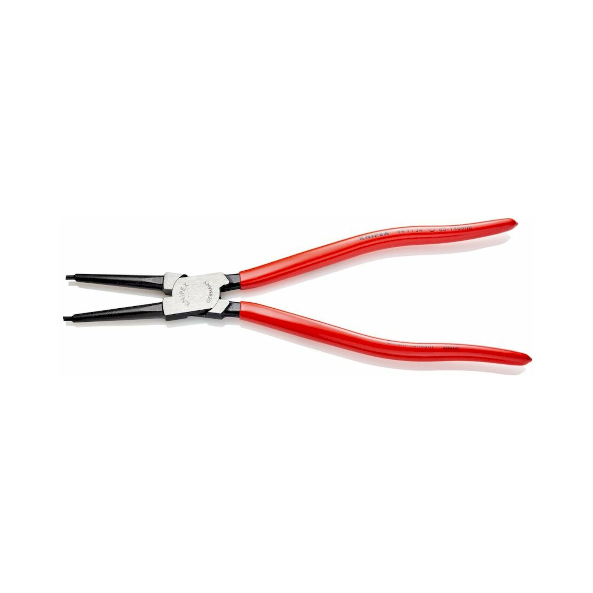 Knipex 44 11 J4 SB. Sicherungsringzange für Innenringe in Bohrungen mit Kunststoff überzogen, schwarz atramentiert, 320 mm (SB-Karte/Blister)