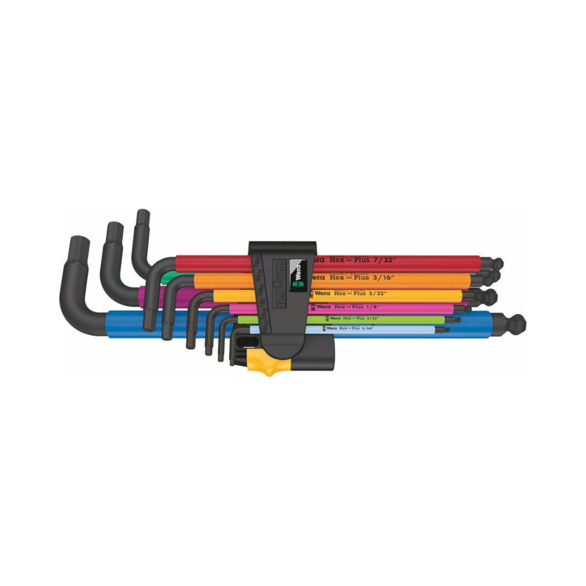 Wera 05022640001. Winkelschlüsselsatz, zöllig, BlackLaser, 9-teilig