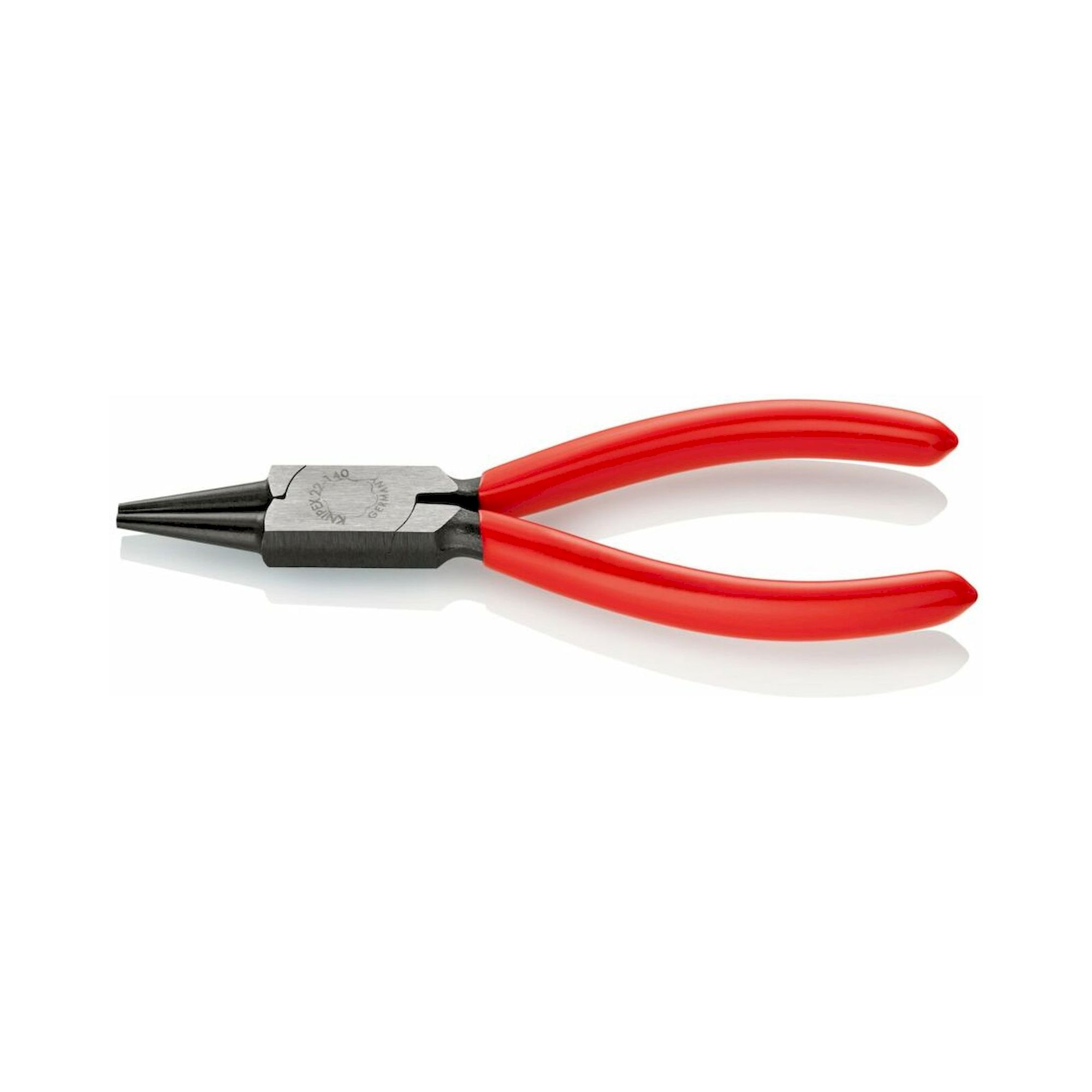Knipex 22 01 140 SB. Rundzange mit Kunststoff überzogen, schwarz atramentiert, 140 mm (SB-Karte/Blister)
