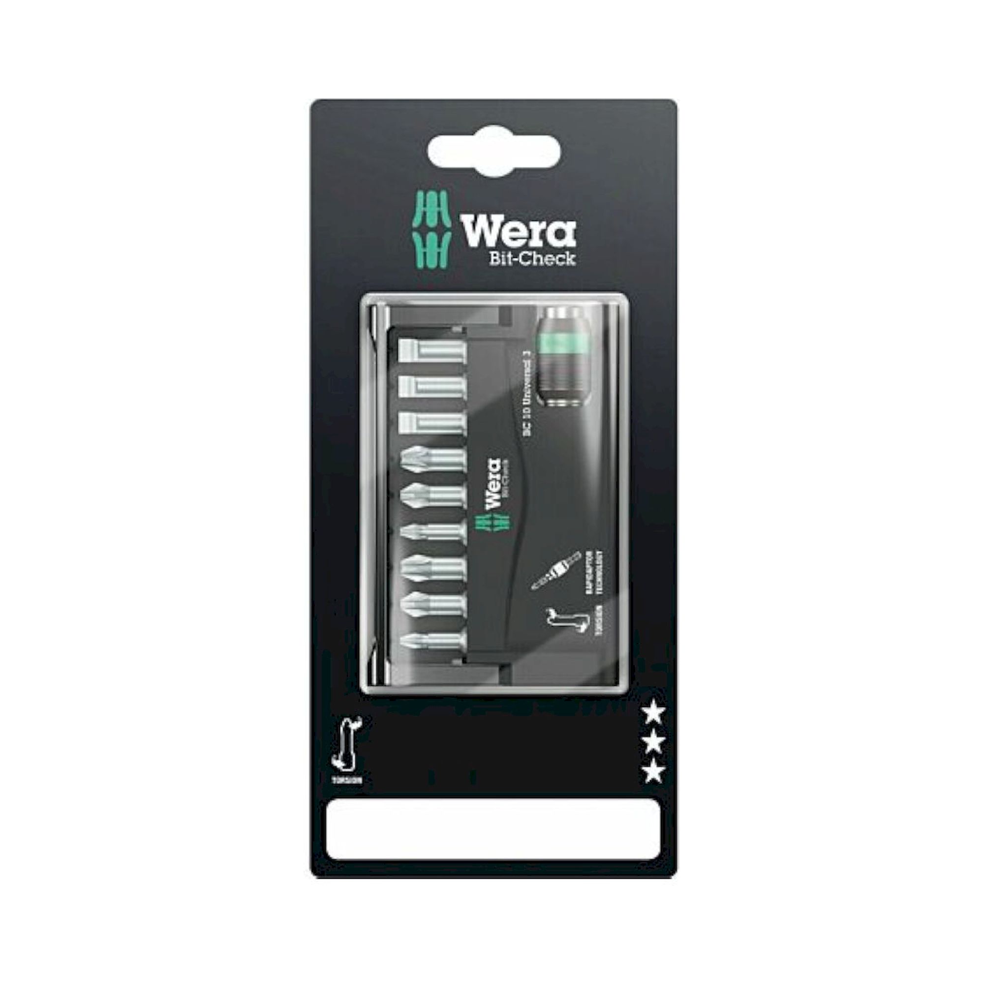 Wera 05073410001. Bit-Check 10 Universal 3 SB, 10-teilig