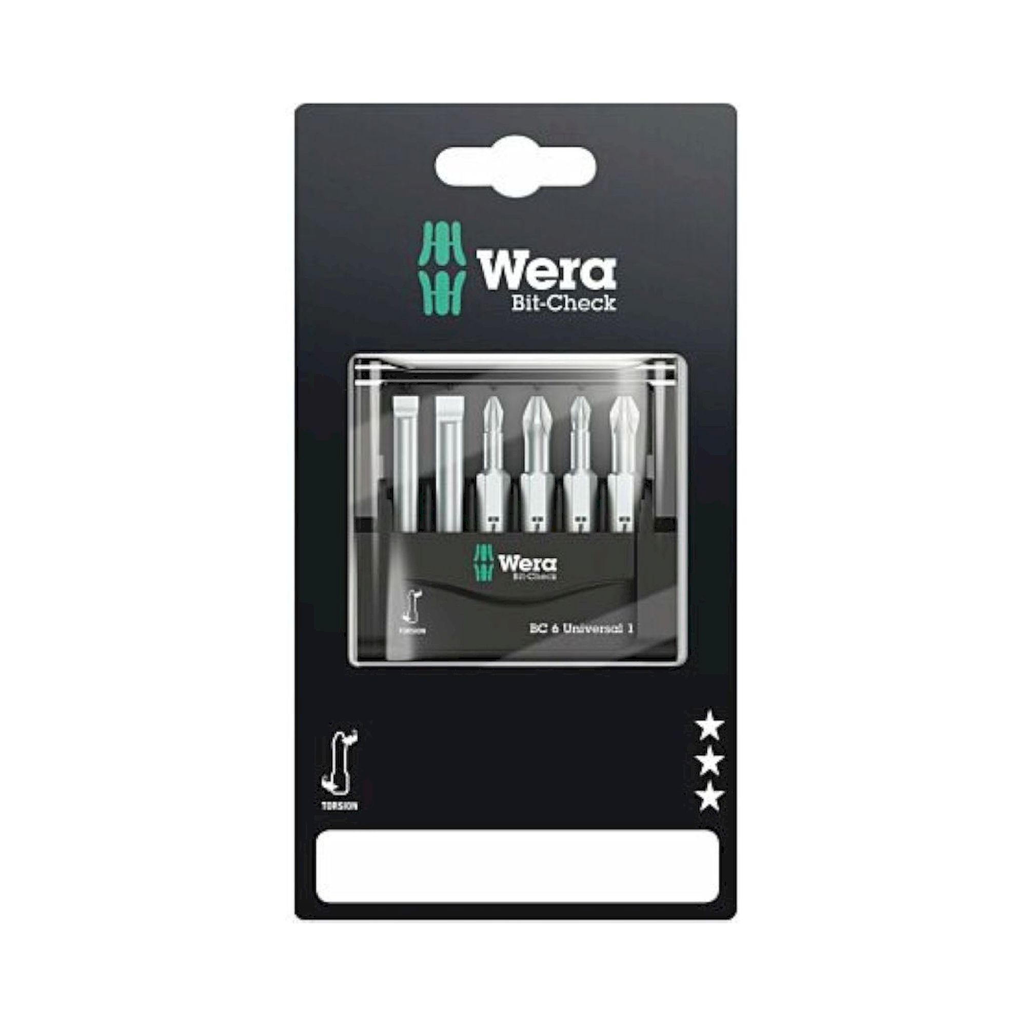 Wera 05073635001. Bit-Check 6 Universal 1 SB, 6-teilig
