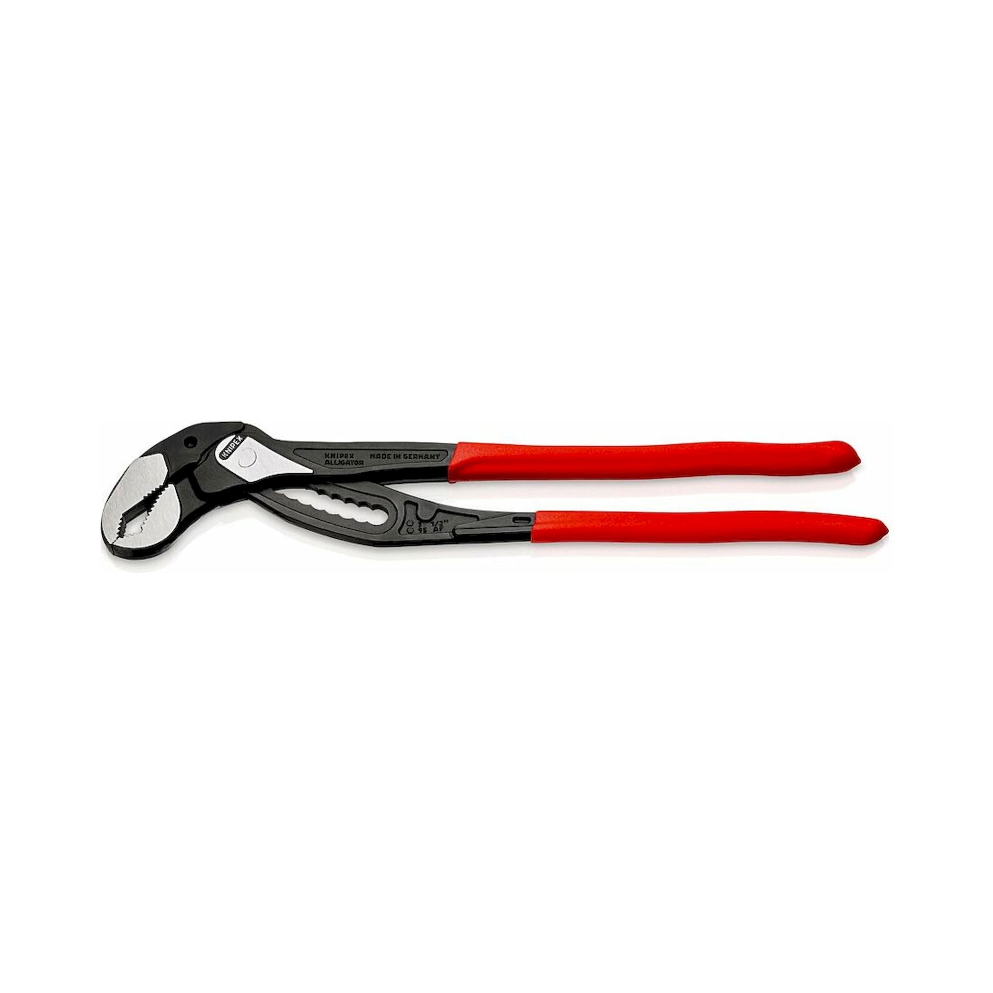 Knipex 88 01 400 SB. Alligator® XL Rohr- und Wasserpumpenzange mit rutschhemmendem Kunststoff überzogen, schwarz atramentiert, 400 mm (SB-Karte/Blister)