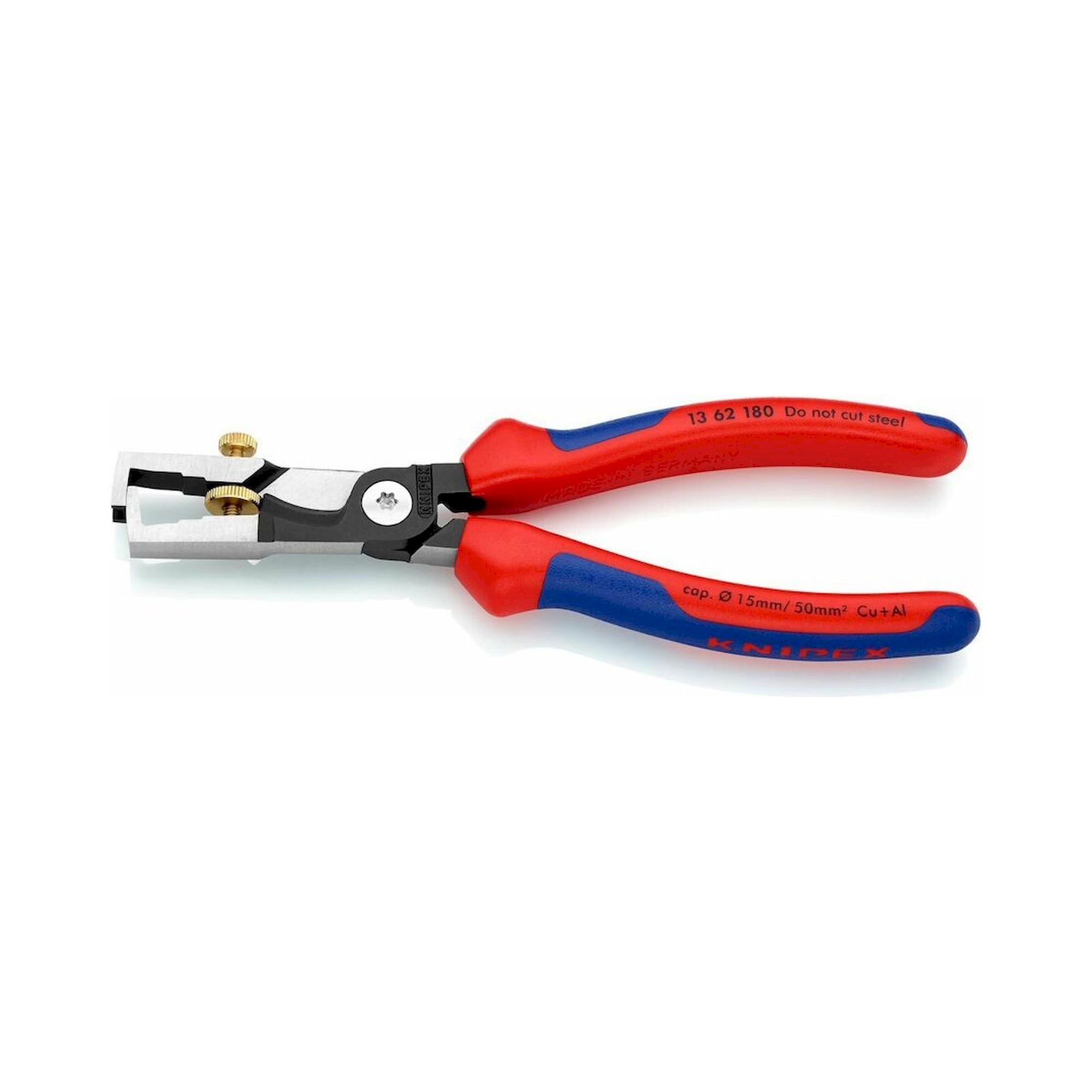 Knipex 13 62 180. StriX wire  strippers with cable scissors, black atramentized, 180 mm