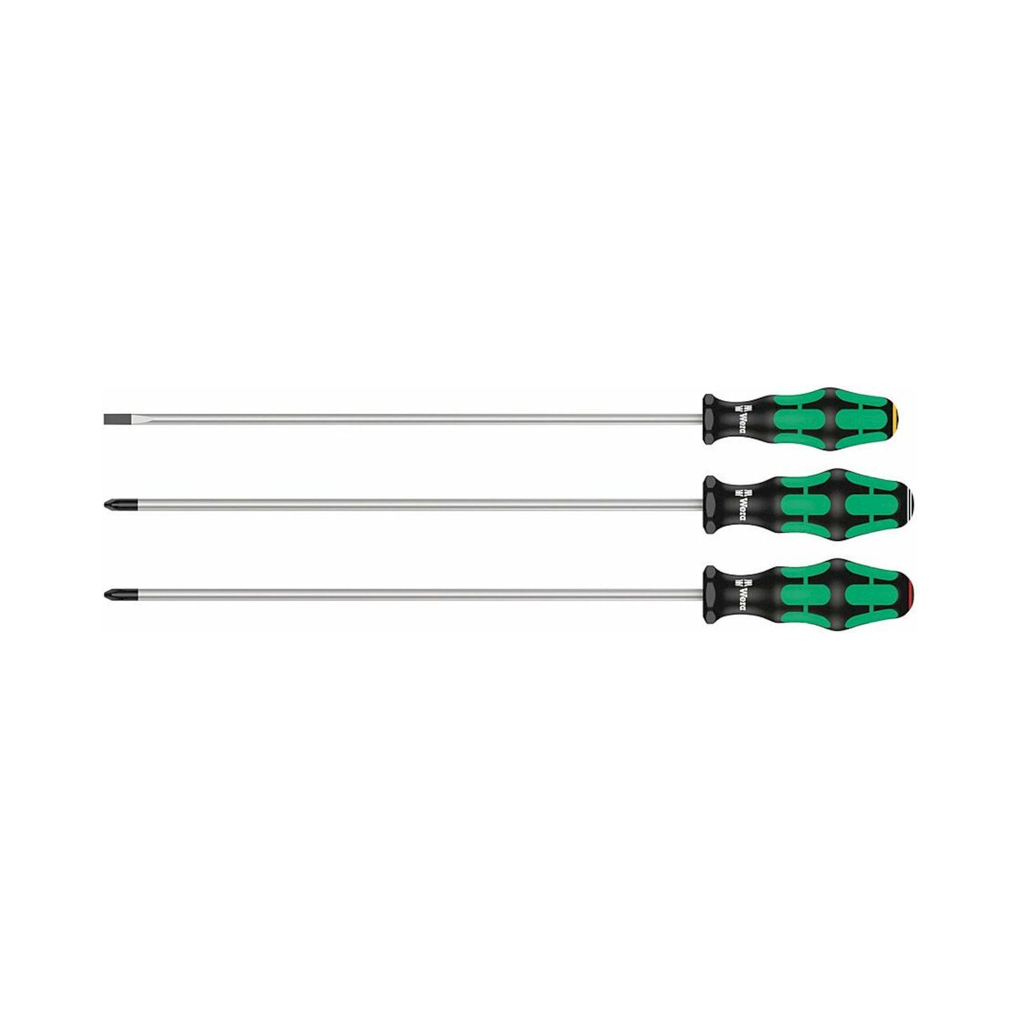 Wera 05347735002. Schraubendrehersatz Kraftform Plus mit 300 mm langen Klingen, 3-teilig