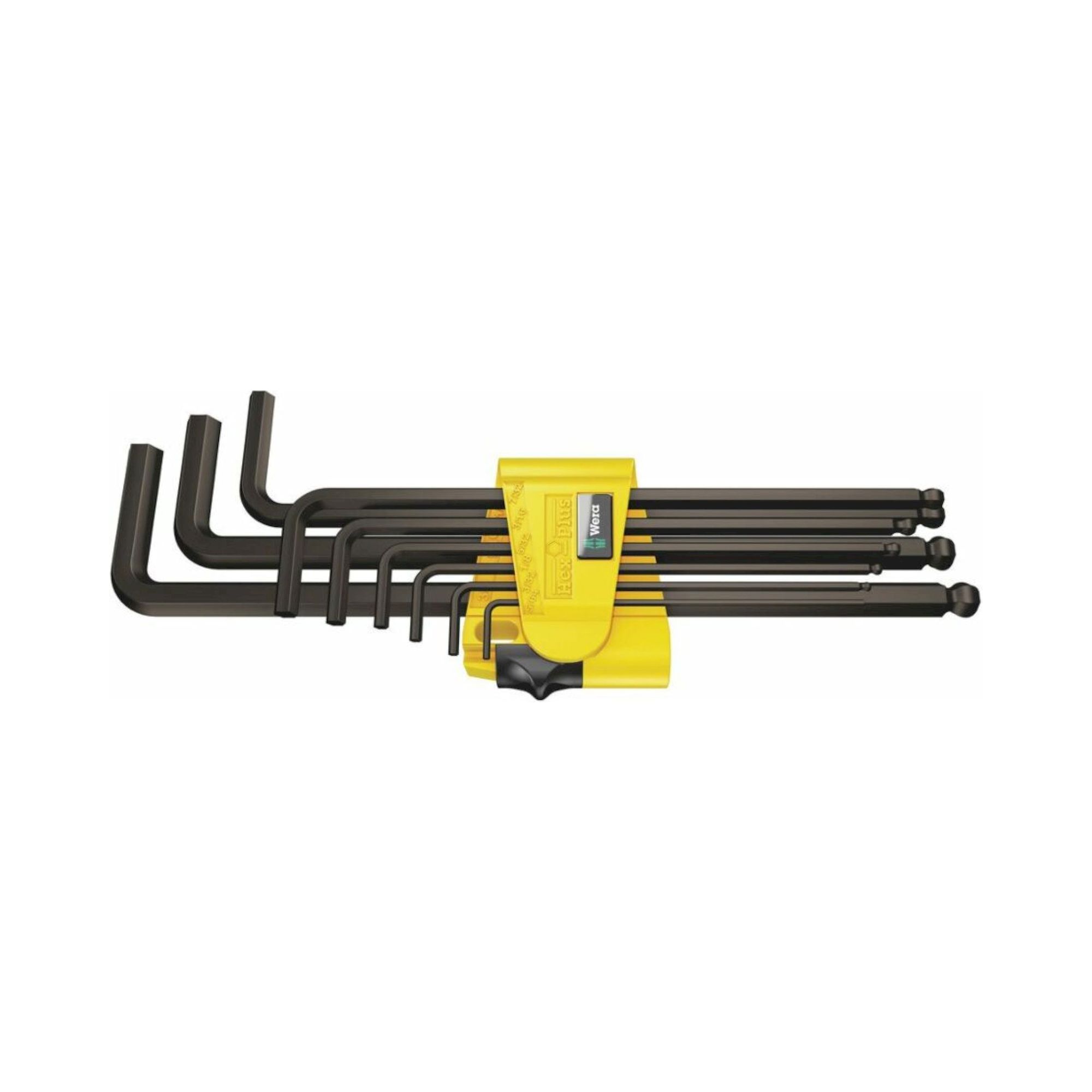 Wera 05022171001. Winkelschlüsselsatz, zöllig, BlackLaser, 9-teilig