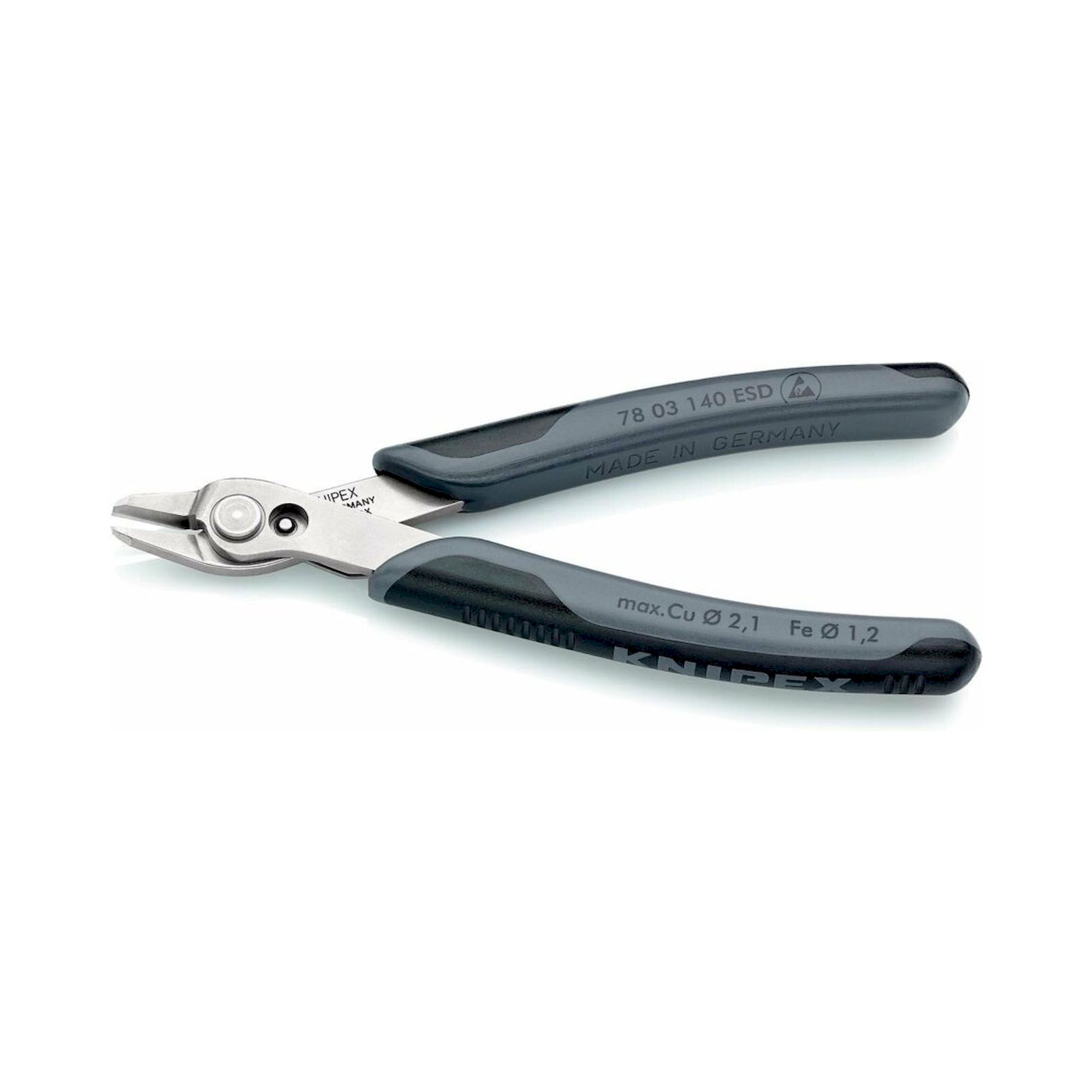 Knipex 78 03 140 ESDSB. Electronic Super Knips® XL ESD mit Mehrkomponenten-Hüllen, 140 mm (SB-Karte/Blister)