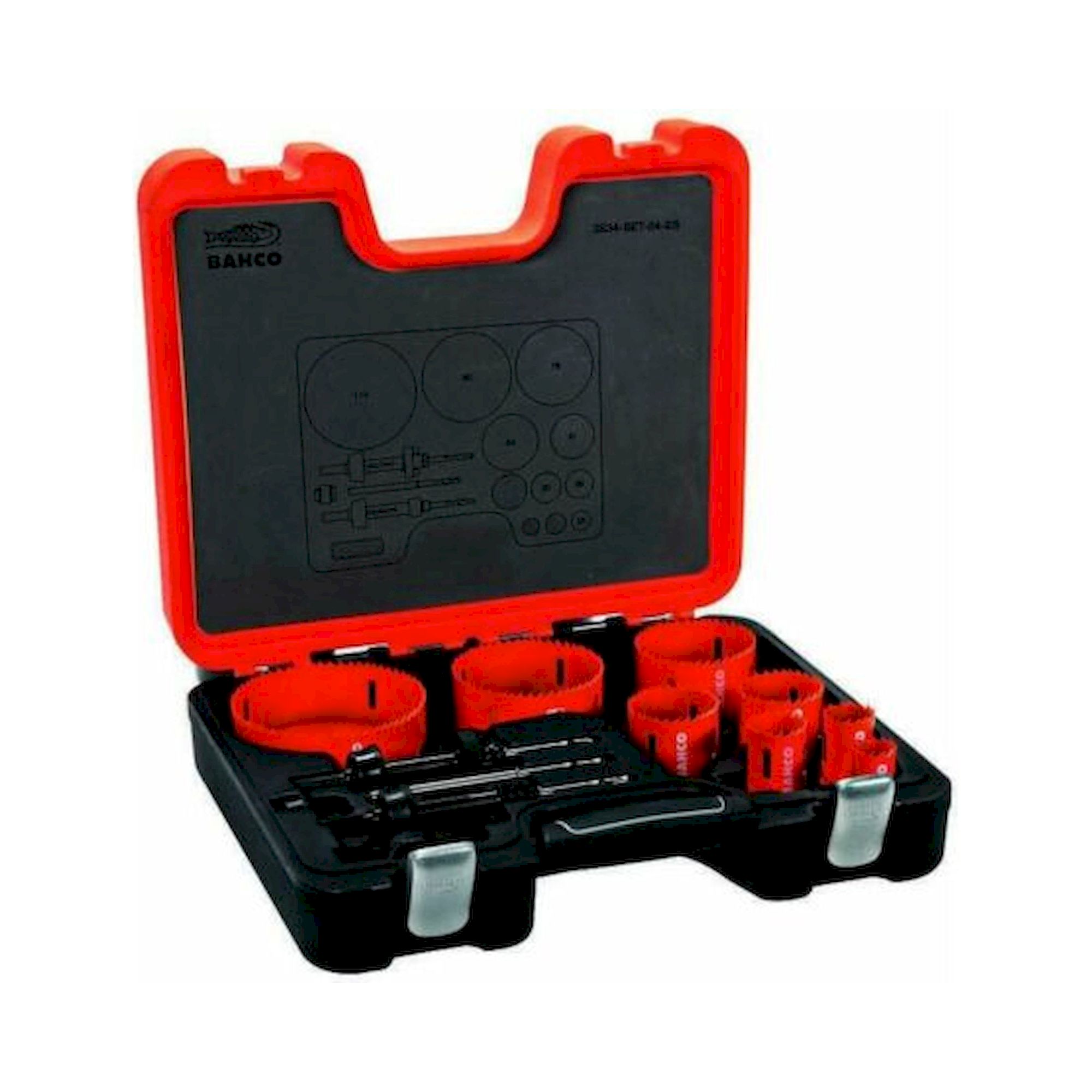 Bahco 3834-SET-84-ES. Lochsägen-Satz für Metall und Holz, Ø 25 - 114 mm, 12-teilig