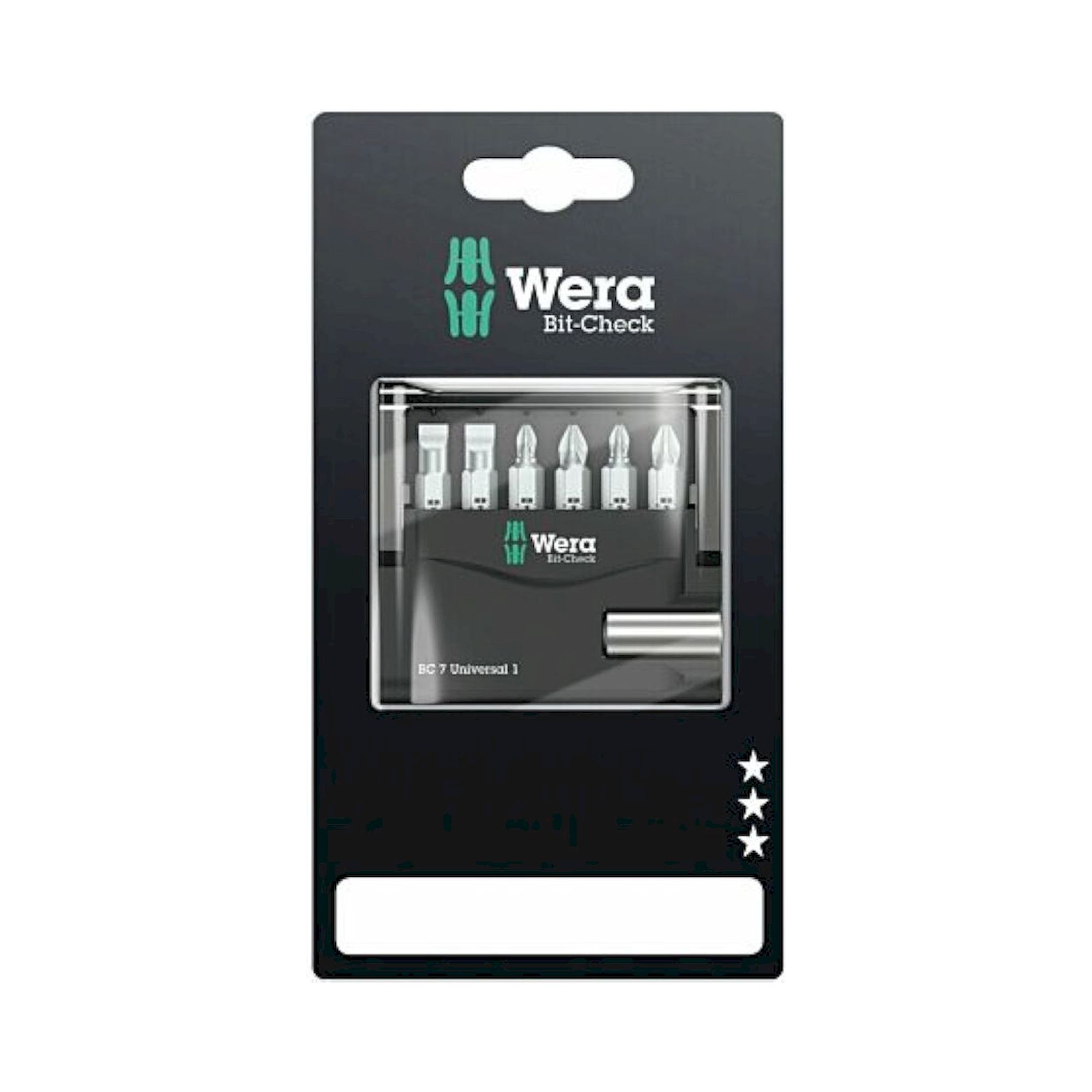 Wera 05073406001. Bit-Check 7 Universal 1 SB, 7-teilig