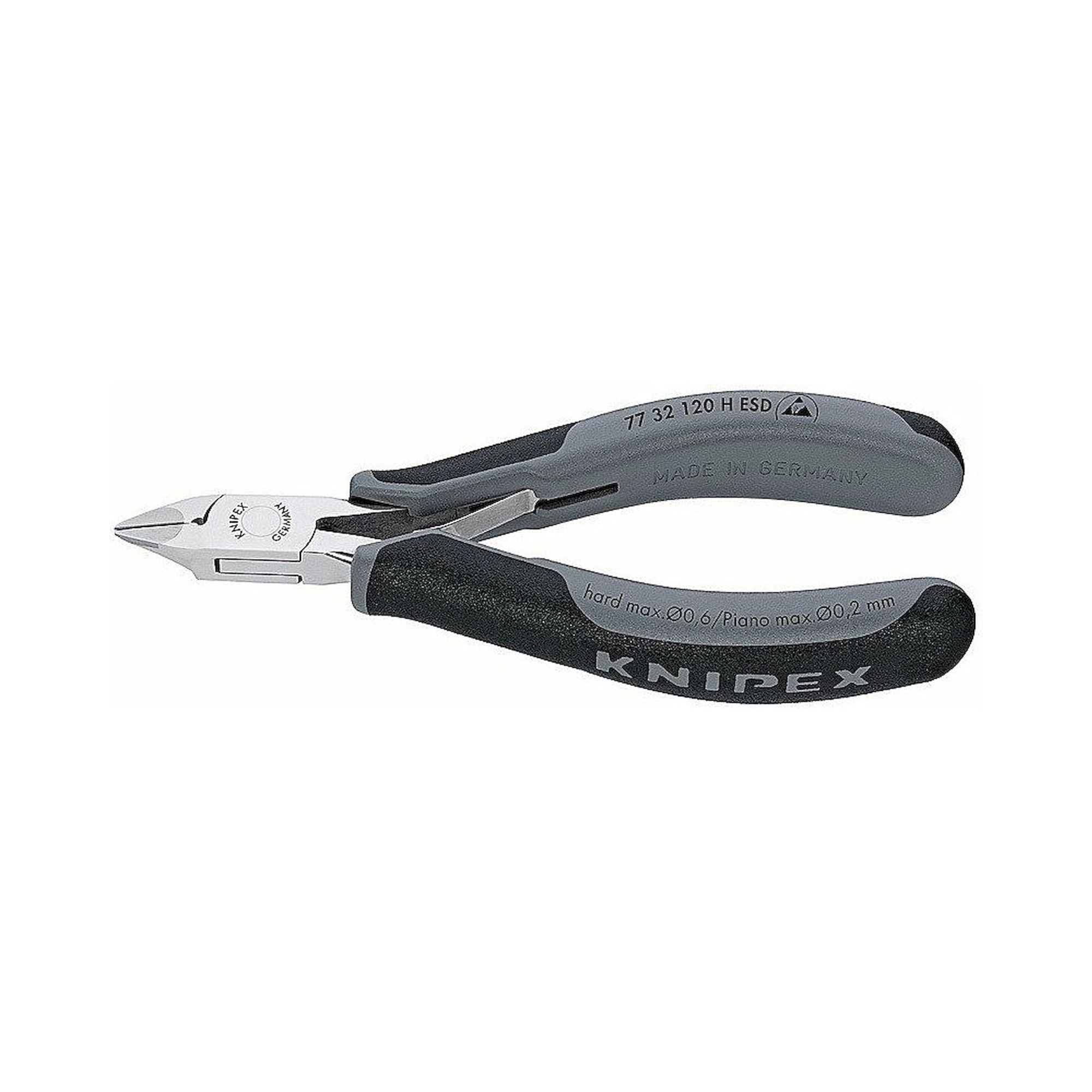 Knipex 77 32 120 H ESD. ESD Elektronik-Seitenschneider mit eingesetzter Hartmetallschneide, 120 mm