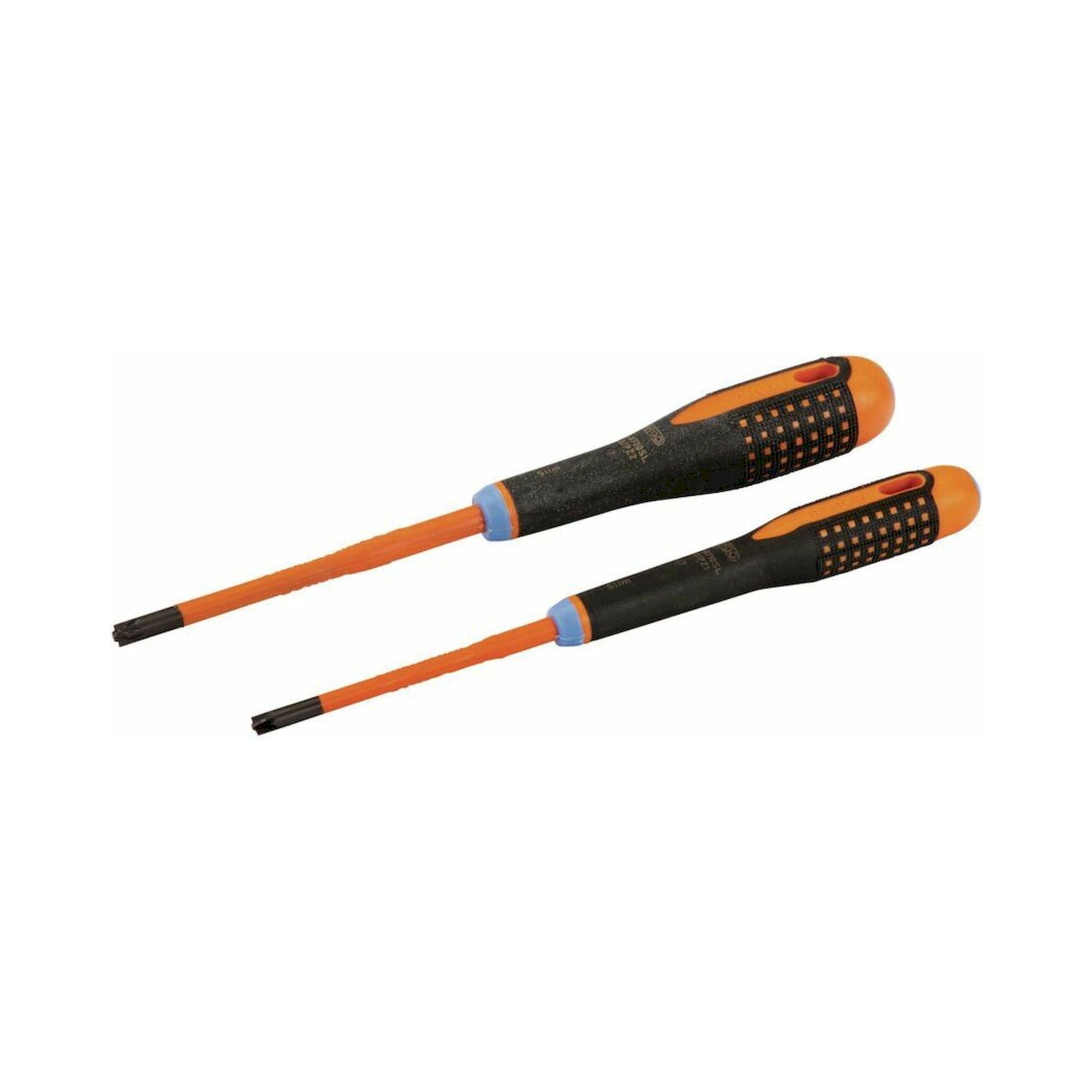 Bahco BE-9890SL. Satz gemäß VDE isolierte, schlanke ERGO™-Schraubendreher mit 3-Komponenten-Griff für Schaltschränke und Klemmleisten, 2-teilig