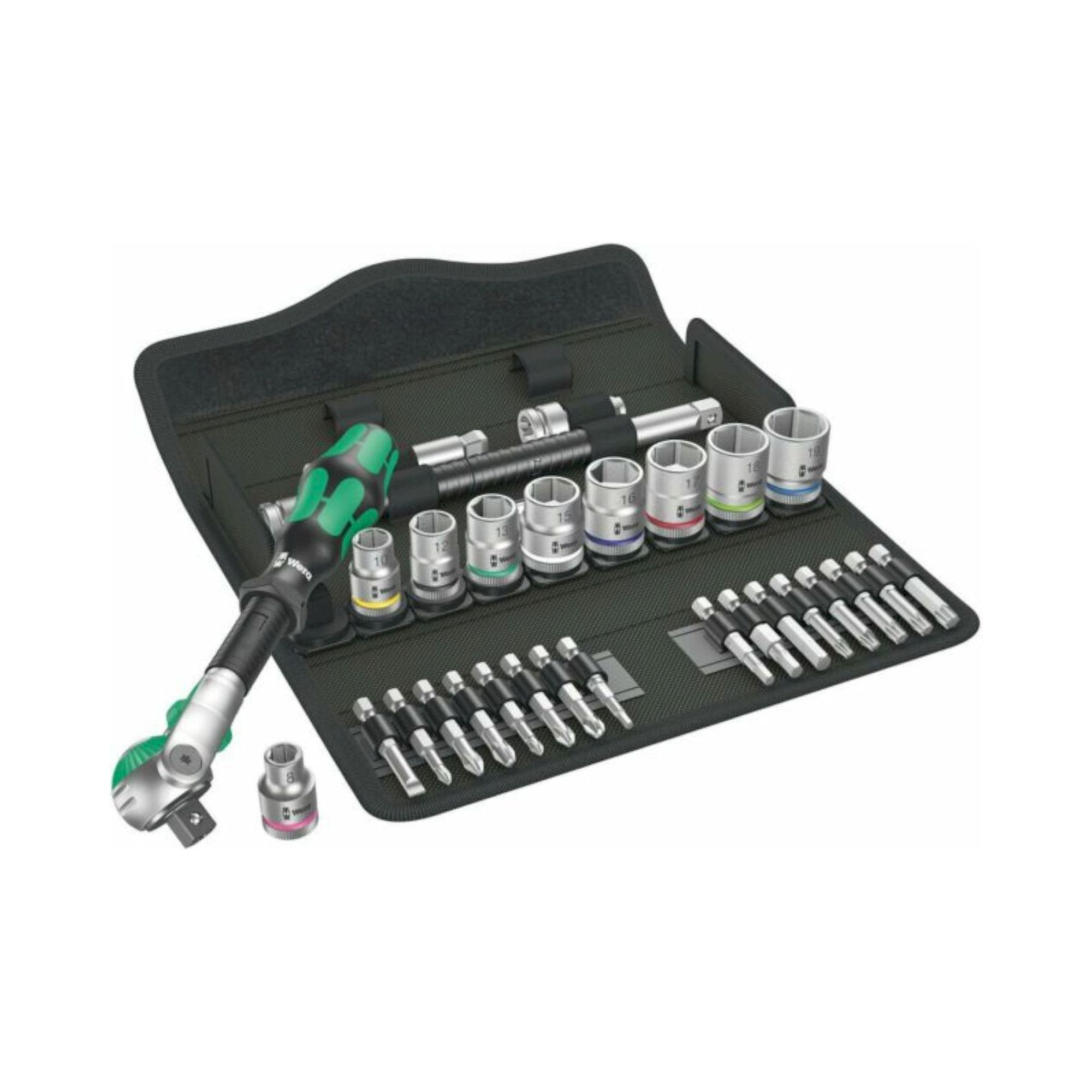 Wera 05004046001. Speed-Knarrensatz, 3/8"-Antrieb, metrisch, 29-teilig