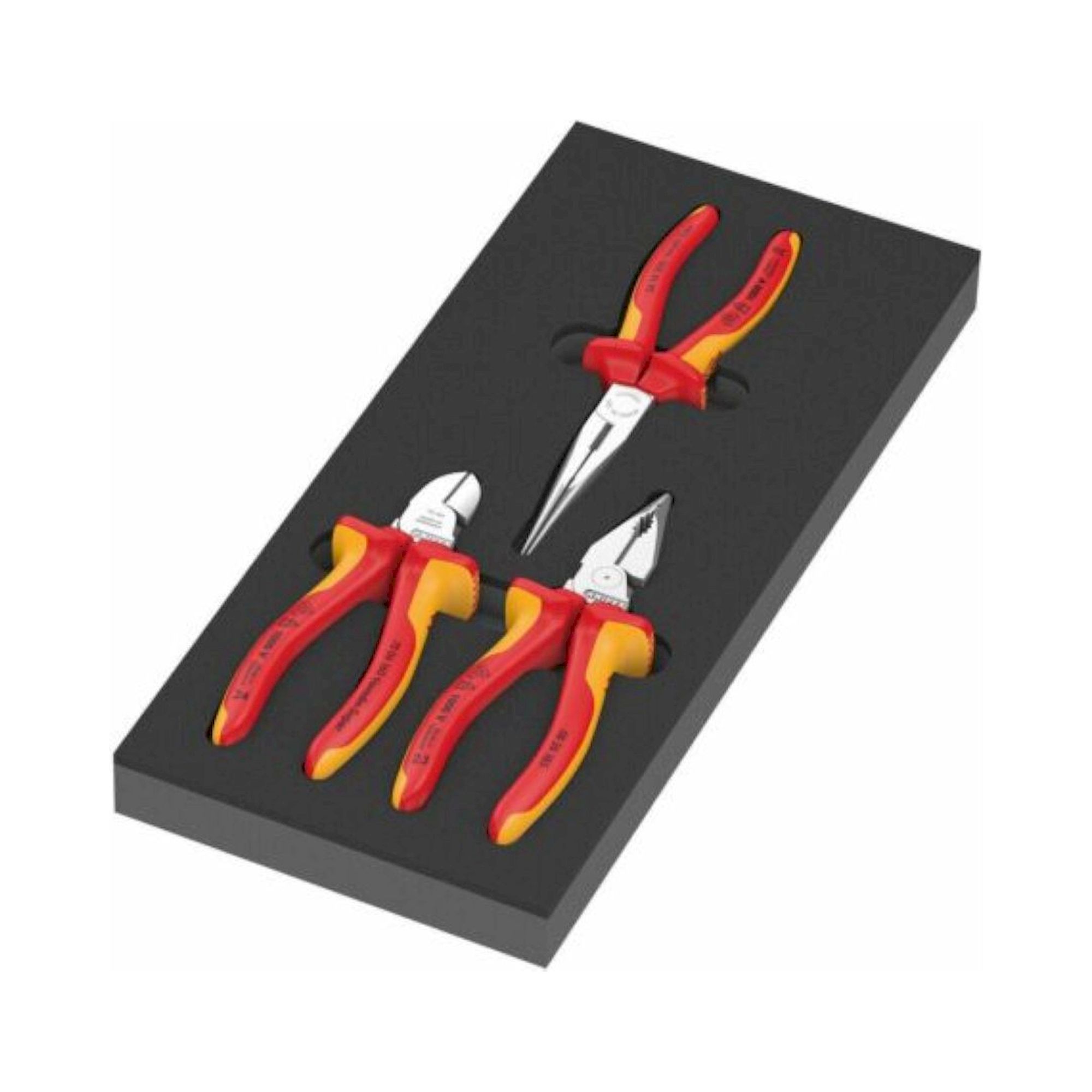 Wera 05150184001. Schaumstoffeinlage KNIPEX Zangen Set VDE 1, 3-teilig