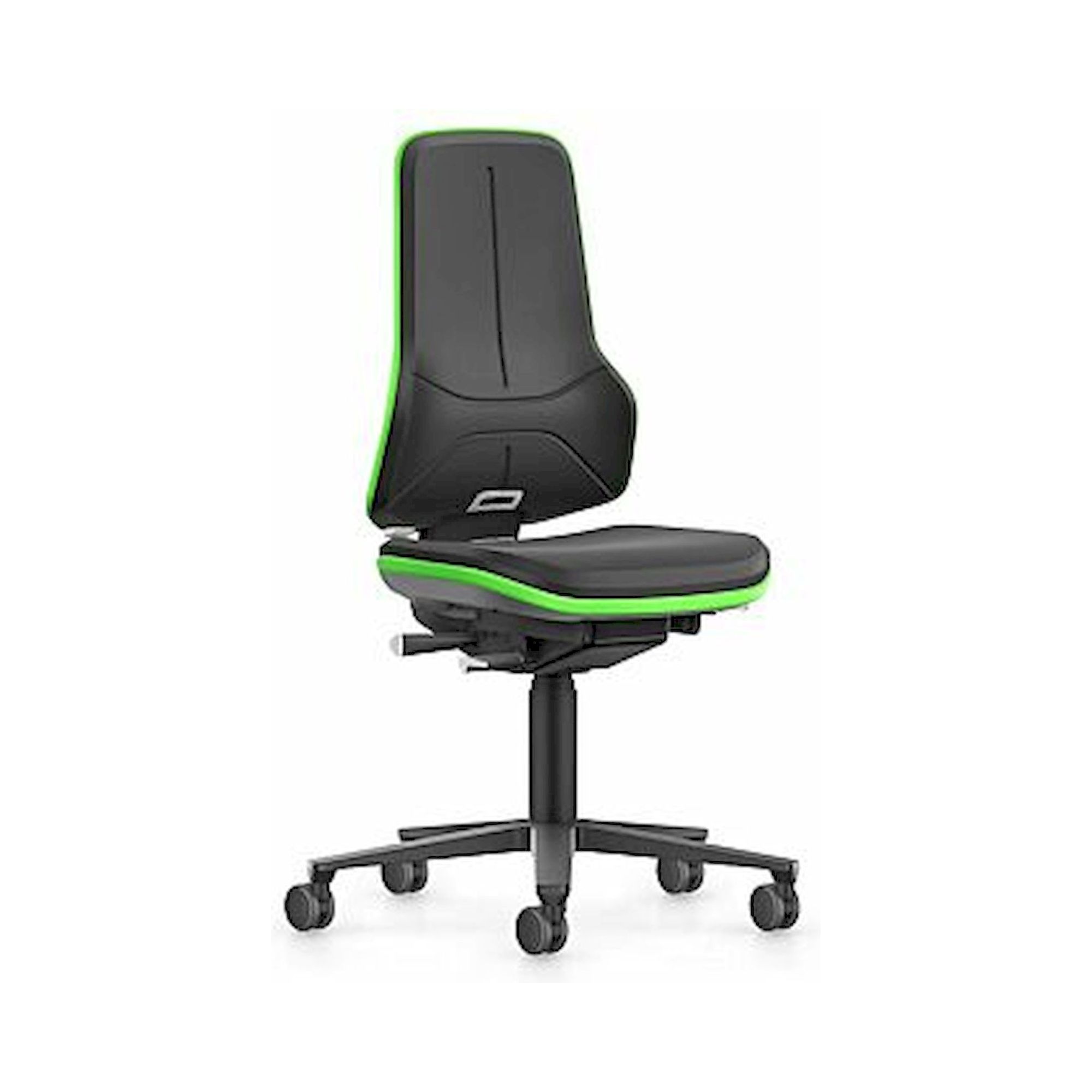 Bimos 9575-2000-3280. NEON XXL, Schwerlast-Arbeitsstuhl, Integralschaum schwarz, Flexband grün
