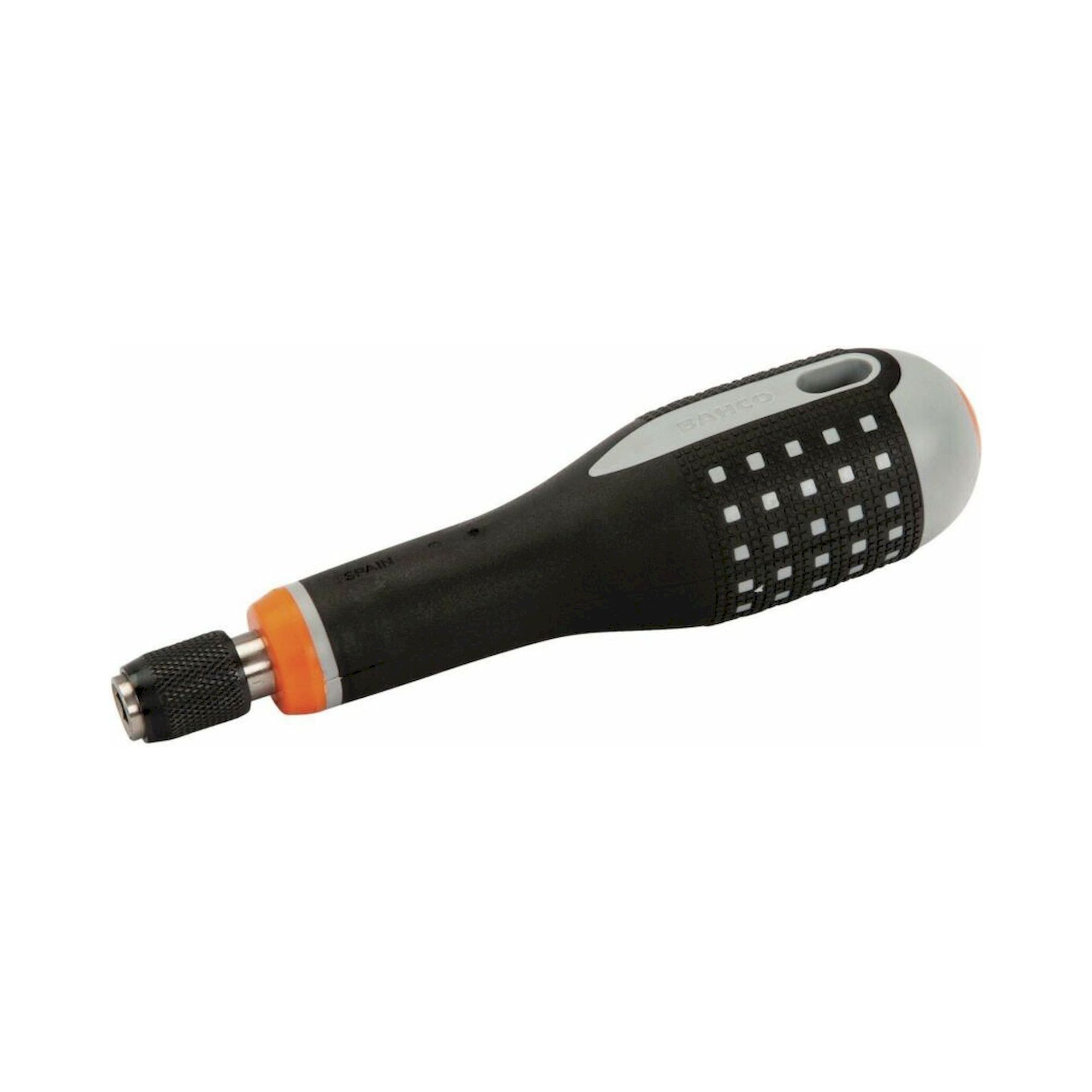 Bahco BE-8575. Ergo Screwdriver with rubber handle for 1/4" hexagon blades
