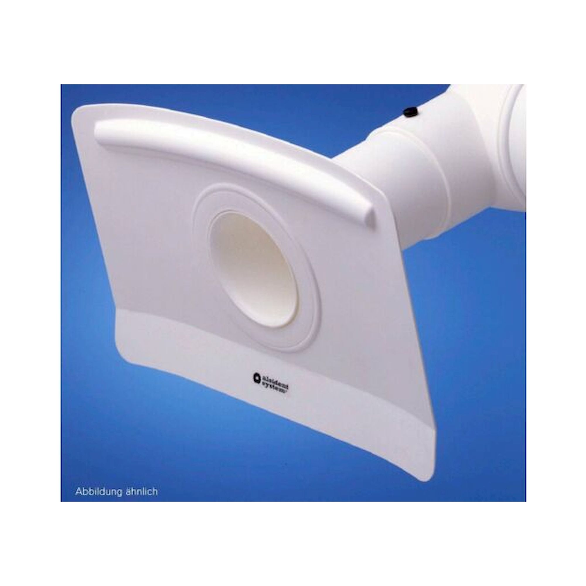 Alsident 1-633324-7-5. Square flat hood DN75, 330x245 mm, PP, white