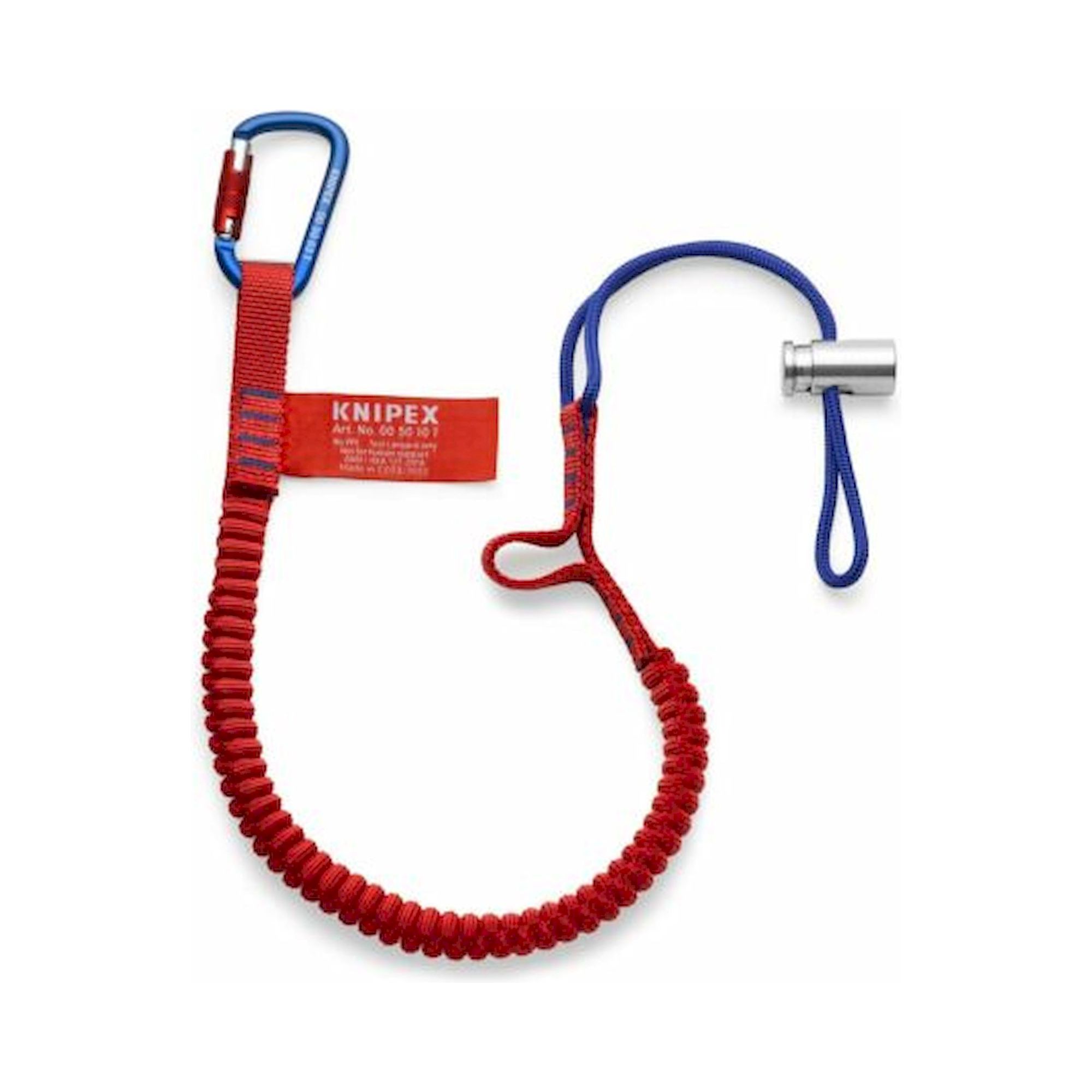Knipex 00 50 12 T BK. Fangleine, bis zu 6 kg, mit fixiertem Materialkarabiner