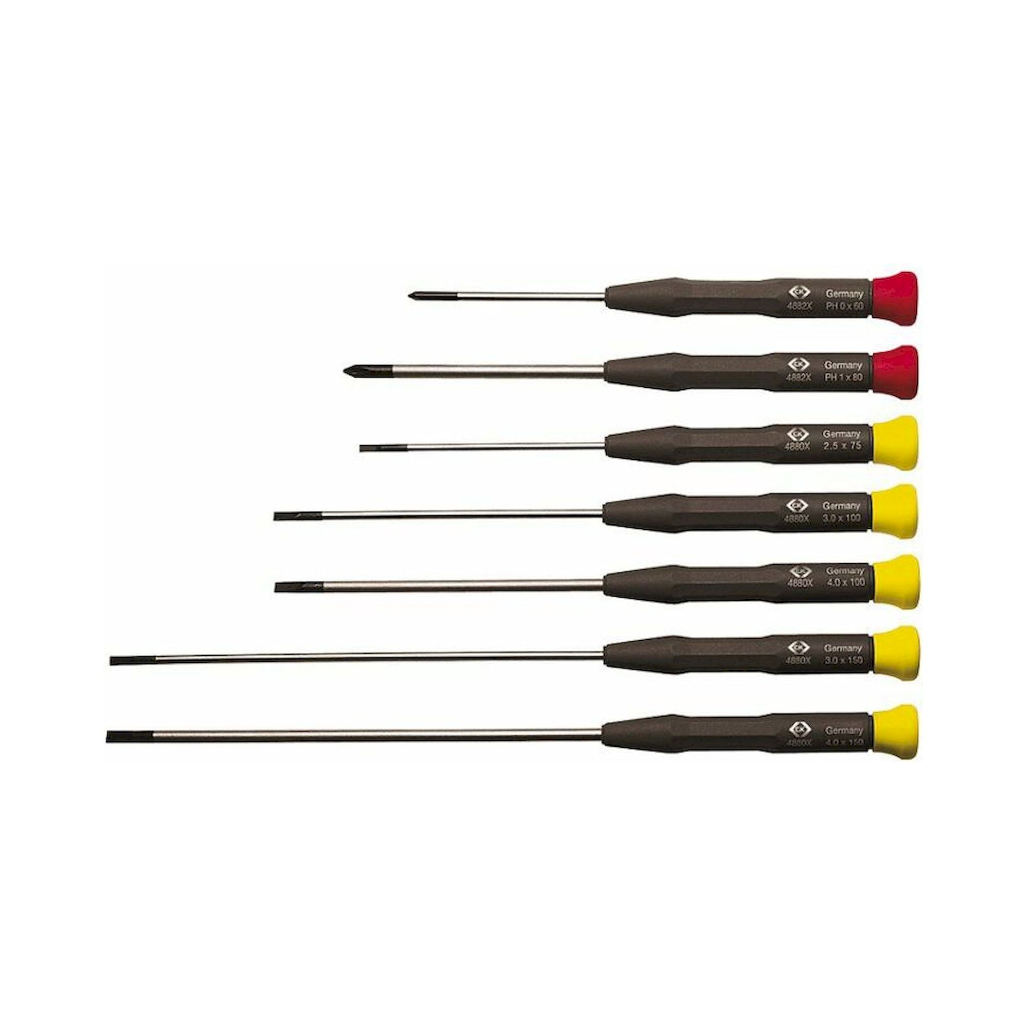 C.K T4883X. Xonic screwdriver set slot/PH, 7 pieces