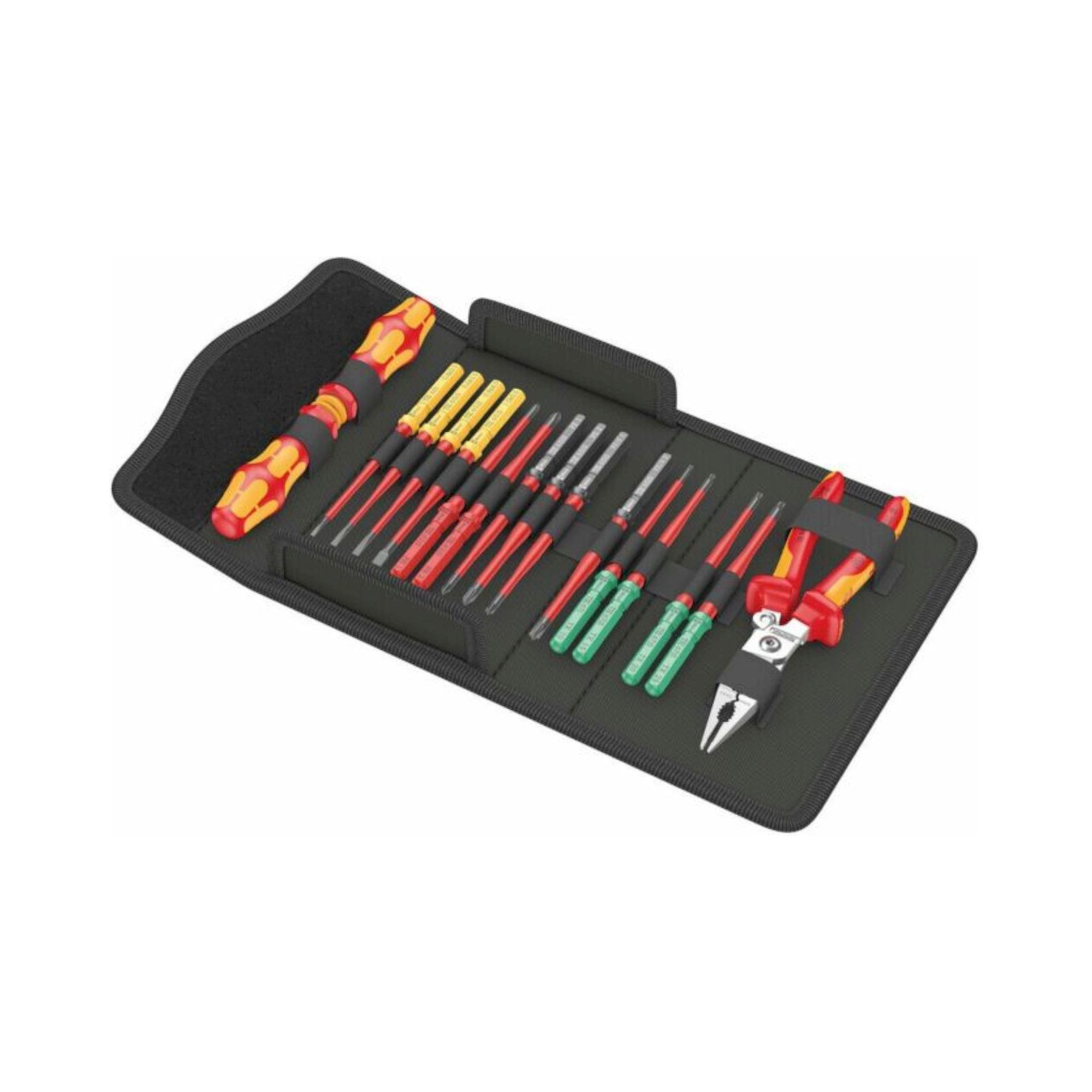 Wera 05006612001. Kraftform Kompakt VDE 17 extra slim 1 Tool Finder, 17-teilig