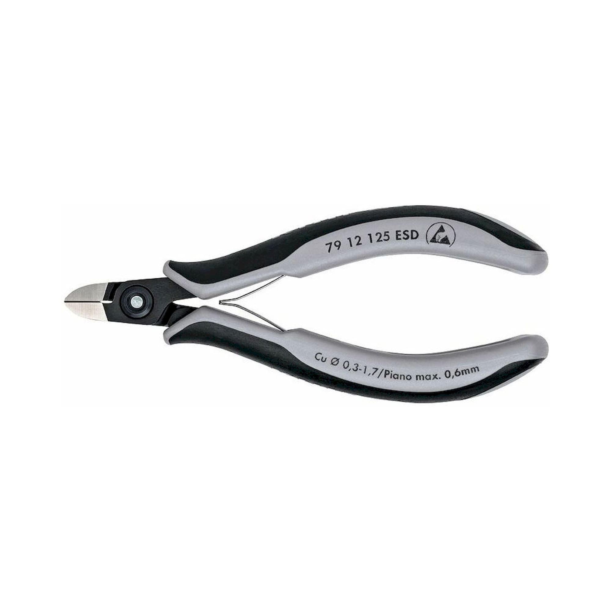Knipex 79 12 125 ESD. ESD precision electronics side cutter, 125 mm