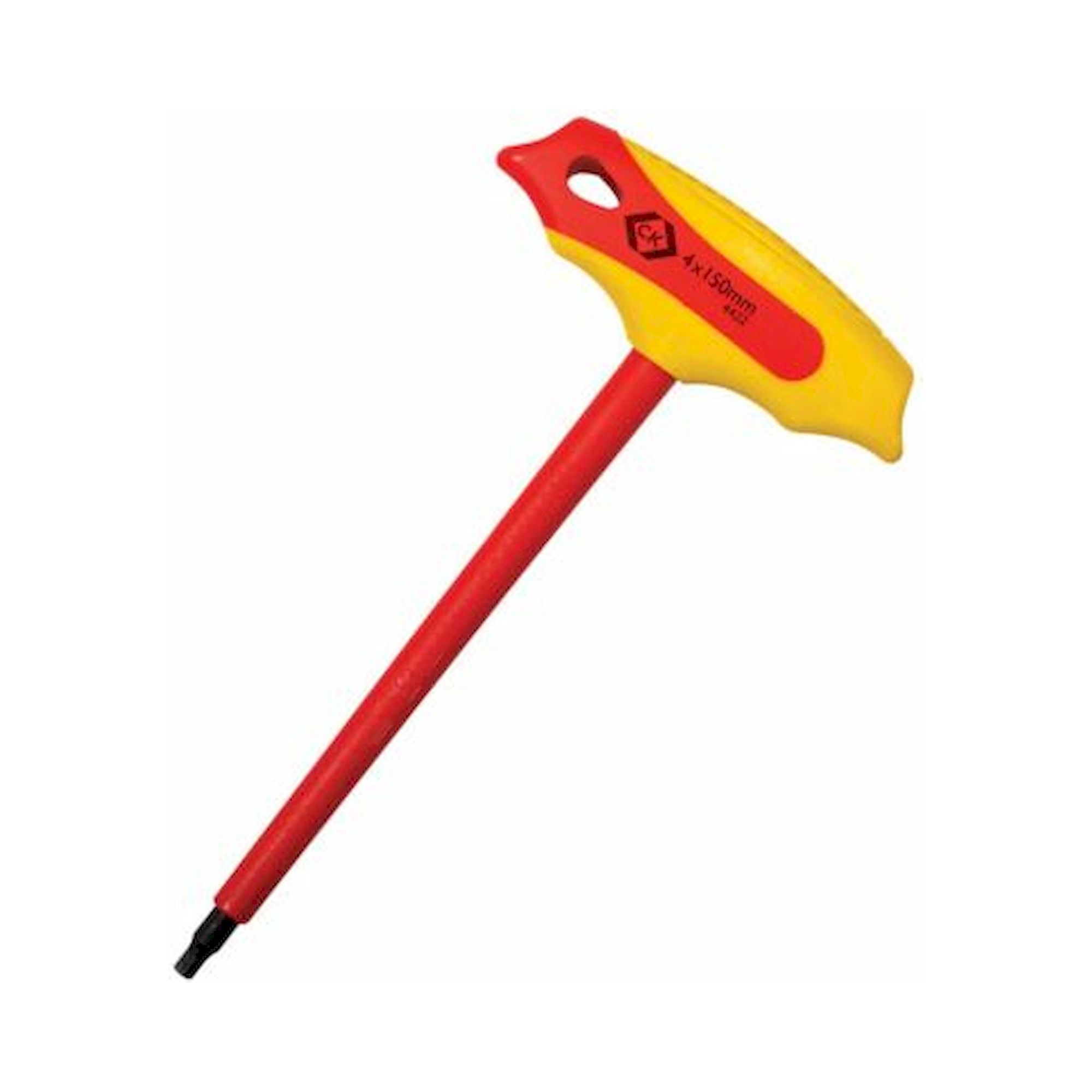 C.K T4422 04. Sechskantstiftschlüssel 4 mm mit T-Griff, VDE isoliert