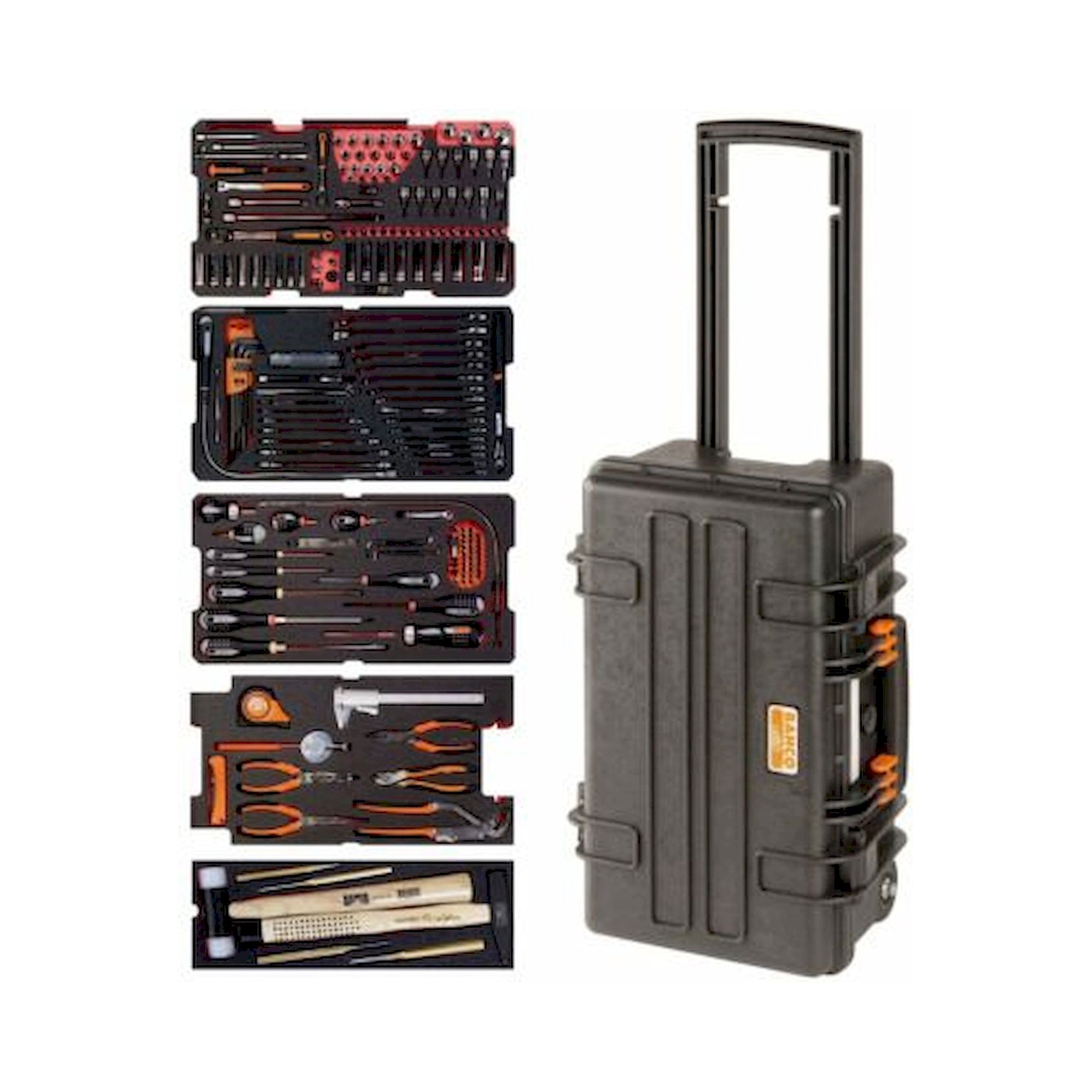 Bahco 4750RCHDW01FF3. Werkzeugkasten mit Allzweck-Werkzeugsatz