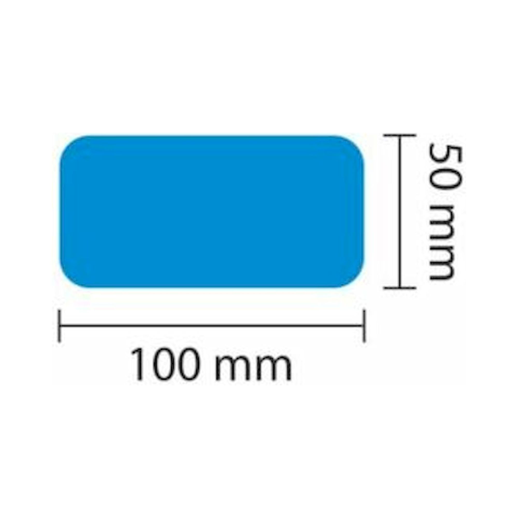 1A Tapes 5110.10.071. WT-5110 Lagerplatzkennz. blau Längsstück 50mm (L: 100mm), VPE 25 Stück