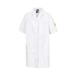 HB Schutzbekleidung 08001 48005 007 10-M. ESD Arbeitsmantel NAPTEX, Damen, kurzarm, 175 g/m², weiß, Größe M