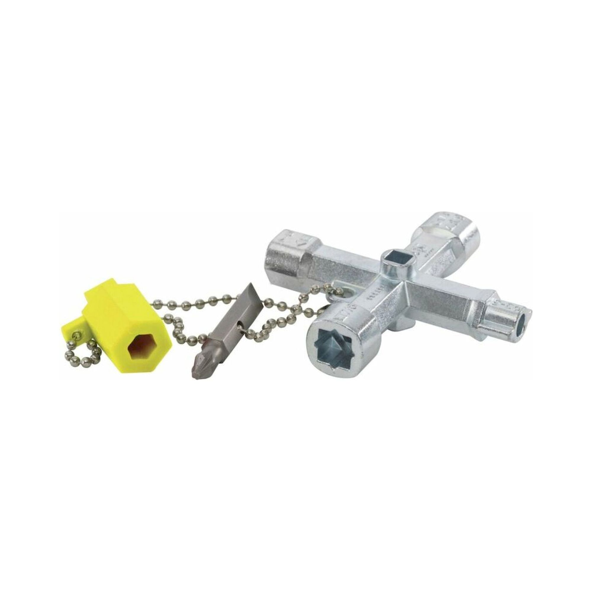 C.K T4455. Schaltschrankschlüssel 12 in 1, aus Druckgusszink, mit 6 mm Bit-Adapter