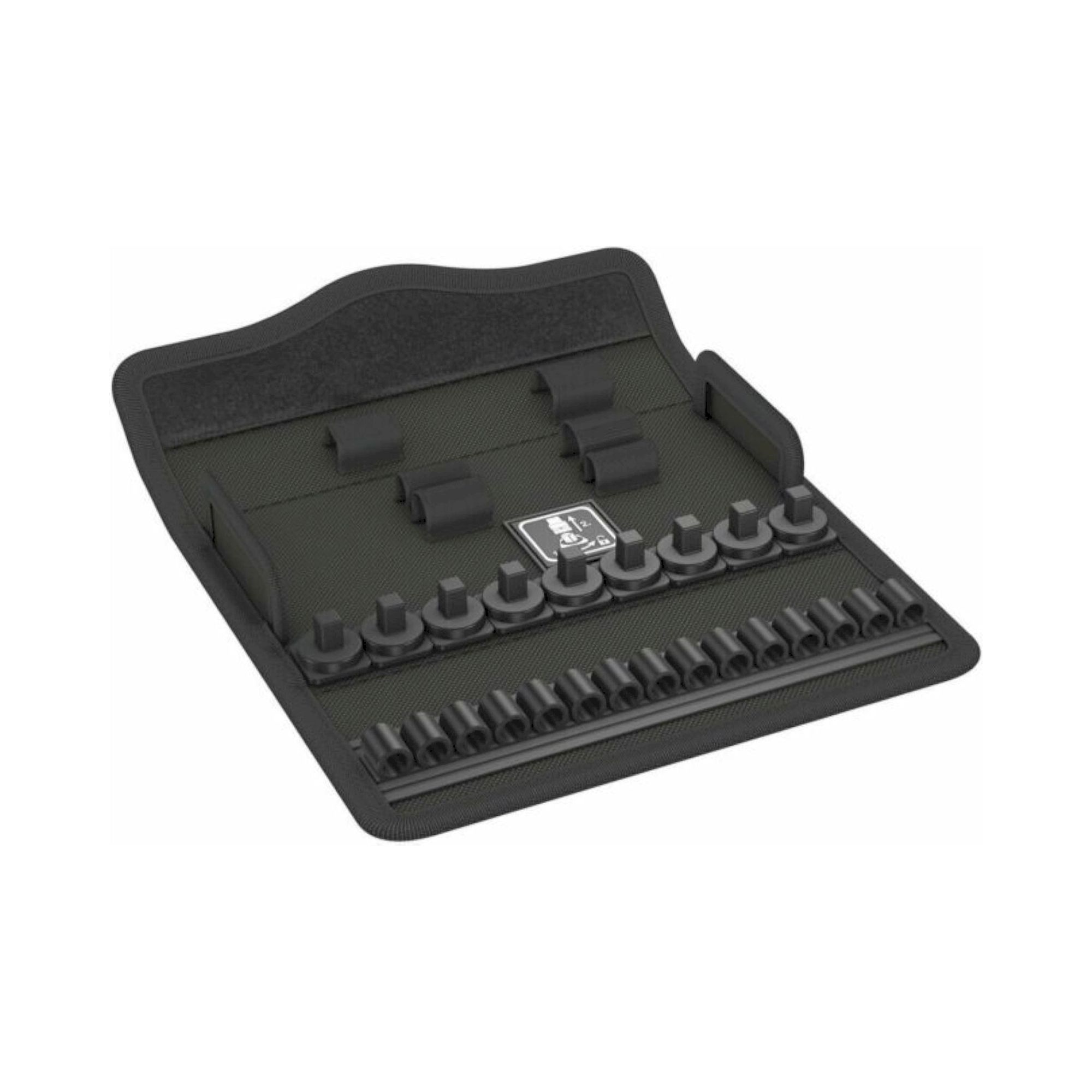 Wera 05136542001. Textile Box Zyklop Metal Push 1/4", leer, 180 x 70 x 25 mm