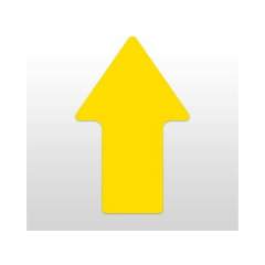 1A Tapes 5111.04.131. WT-5111 Piktogramm PVC Pfeil 145mmx90mm gelb,VPE 10 Stück