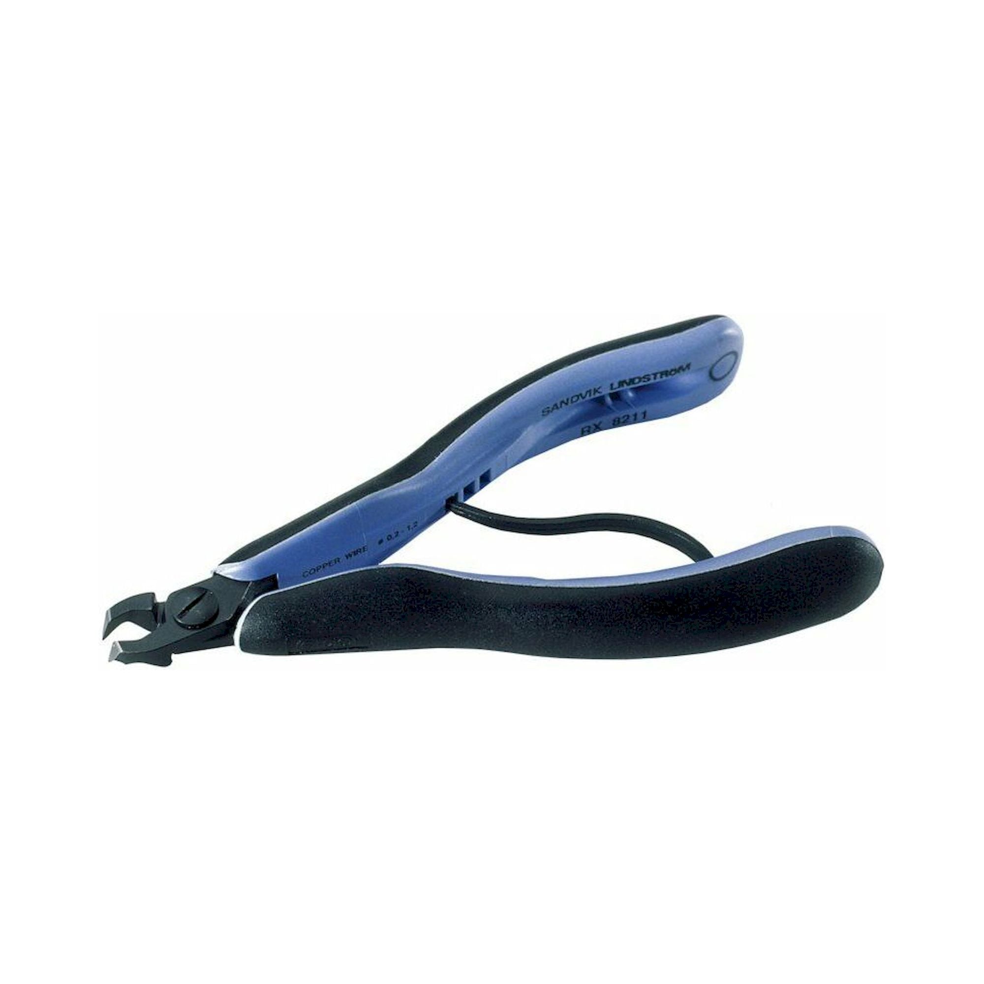 Lindström RX 8211. Schrägvornschneider 20°, RX-Serie, kurze Backen, feine Wate, 0,2-1,2 mm