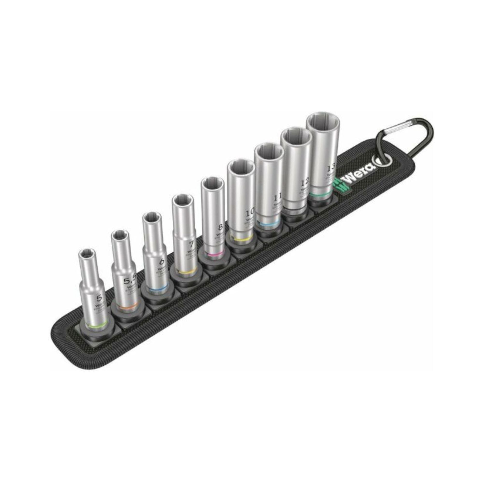 Wera 05004525001. Steckschlüsseleinsatz-Satz, 1/4"-Antrieb, 9-teilig