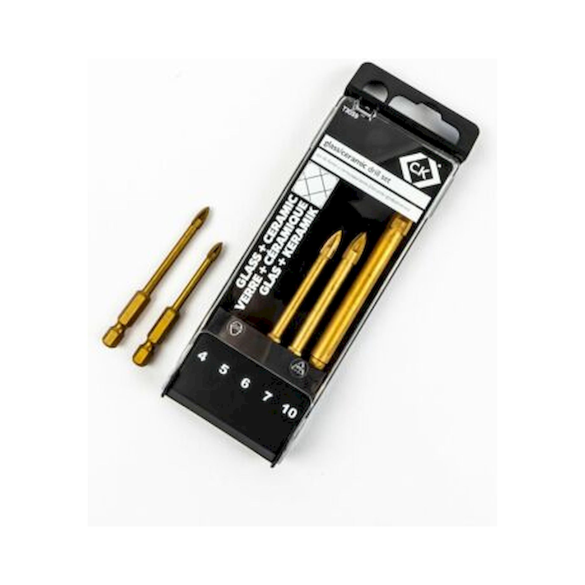 C.K T3059. Drill set for Glasss/ceramic, 5-piece