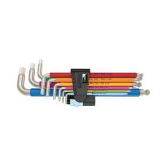 Wera 05022860001. Winkelschlüsselsatz, zöllig, Edelstahl, 9-teilig