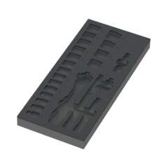 Wera 05137321001. Schaumstoffeinlage 8000 B Zyklop Knarre 3/8" Set 1, ohne Werkzeug, 172 x 30 x 392 mm