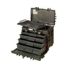 Bahco 4750RCWD4. 150-l-Hartschalenkoffer mit Rädern, Teleskopgriff und 4 Schubladen