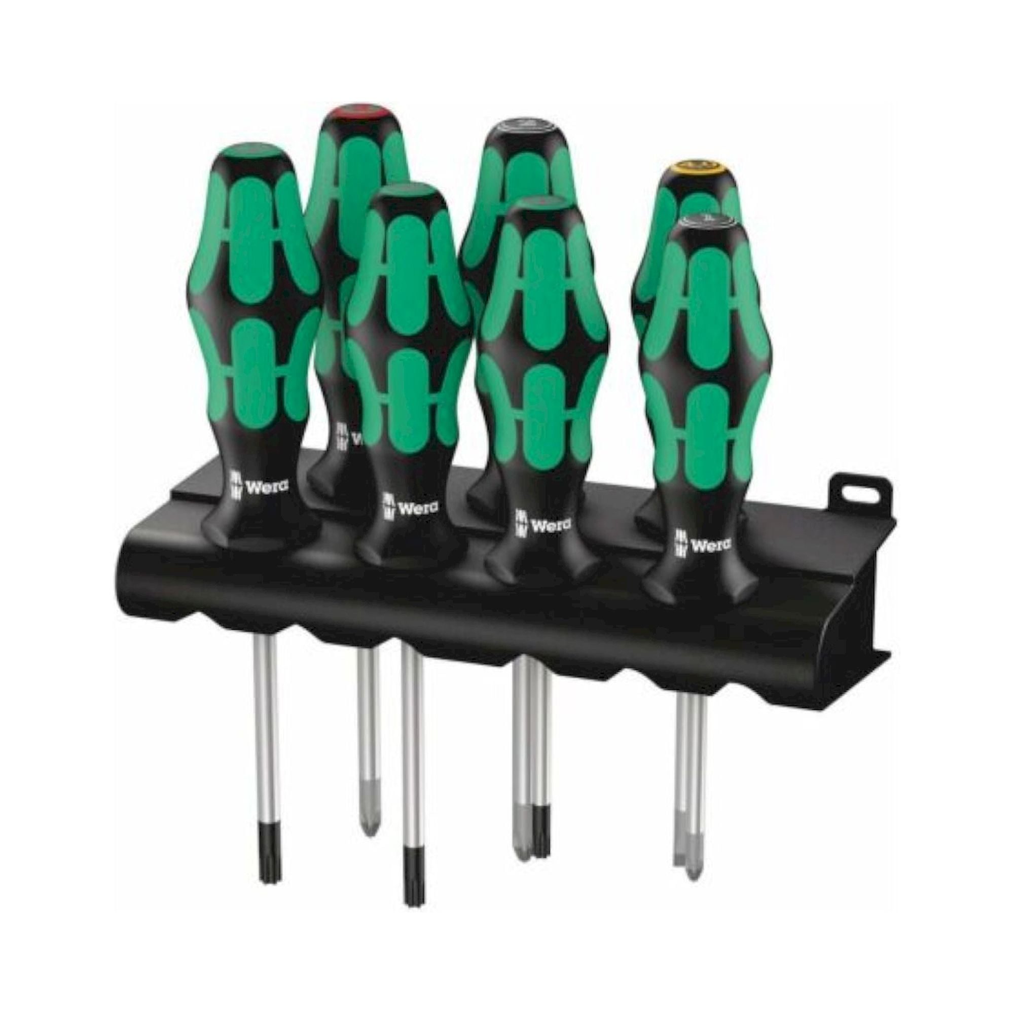 Wera 05320540001. Schraubendrehersatz Kraftform Plus Lasertip + Rack, 7-teilig