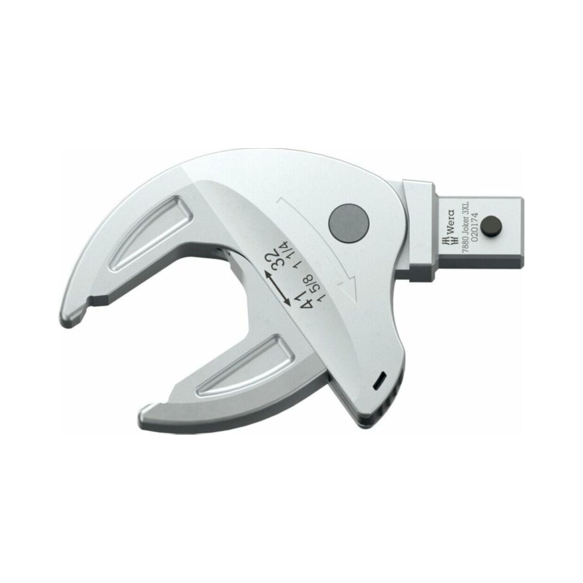 Wera 05020174001. Selbstjustierender Einsteck-Maulschlüssel für Schlüsselweite 32-41 mm, 14x18 mm, 1 1/4-1 5/8" x 128,1 mm