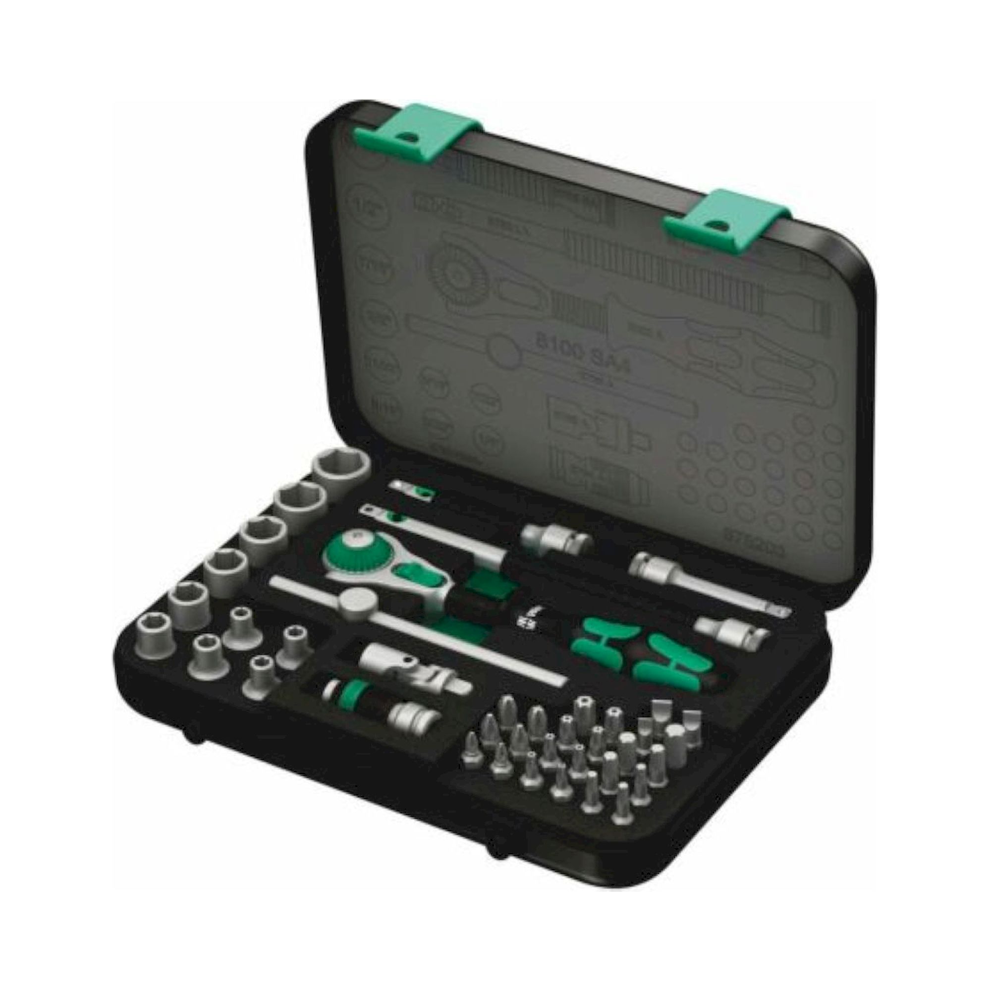 Wera 05003535001. Speed-Knarrensatz, 1/4"-Antrieb, zöllig, 41-teilig