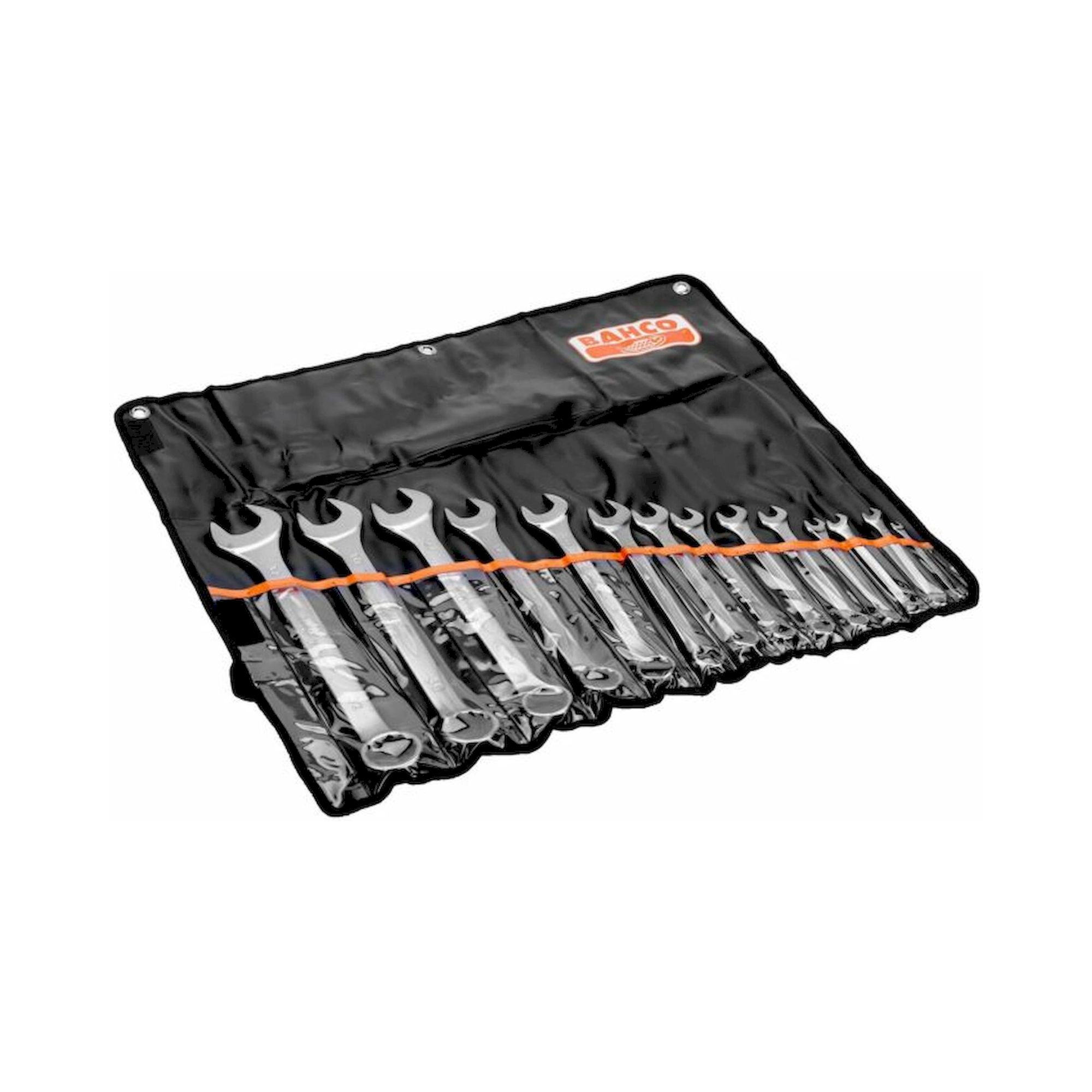 Bahco 111M/14T. Satz metrische Ring-Maulschlüssel – 14-teilig/Tasche