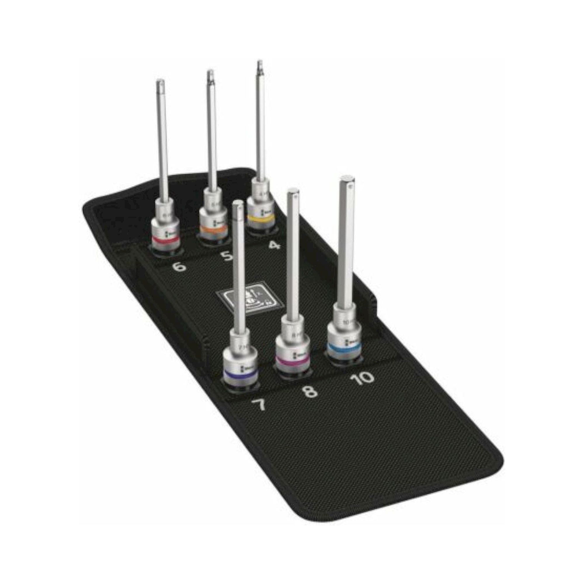 Wera 05004210001. Bitnuss-Satz Innensechskant, mit Haltefunktion, 6-teilig