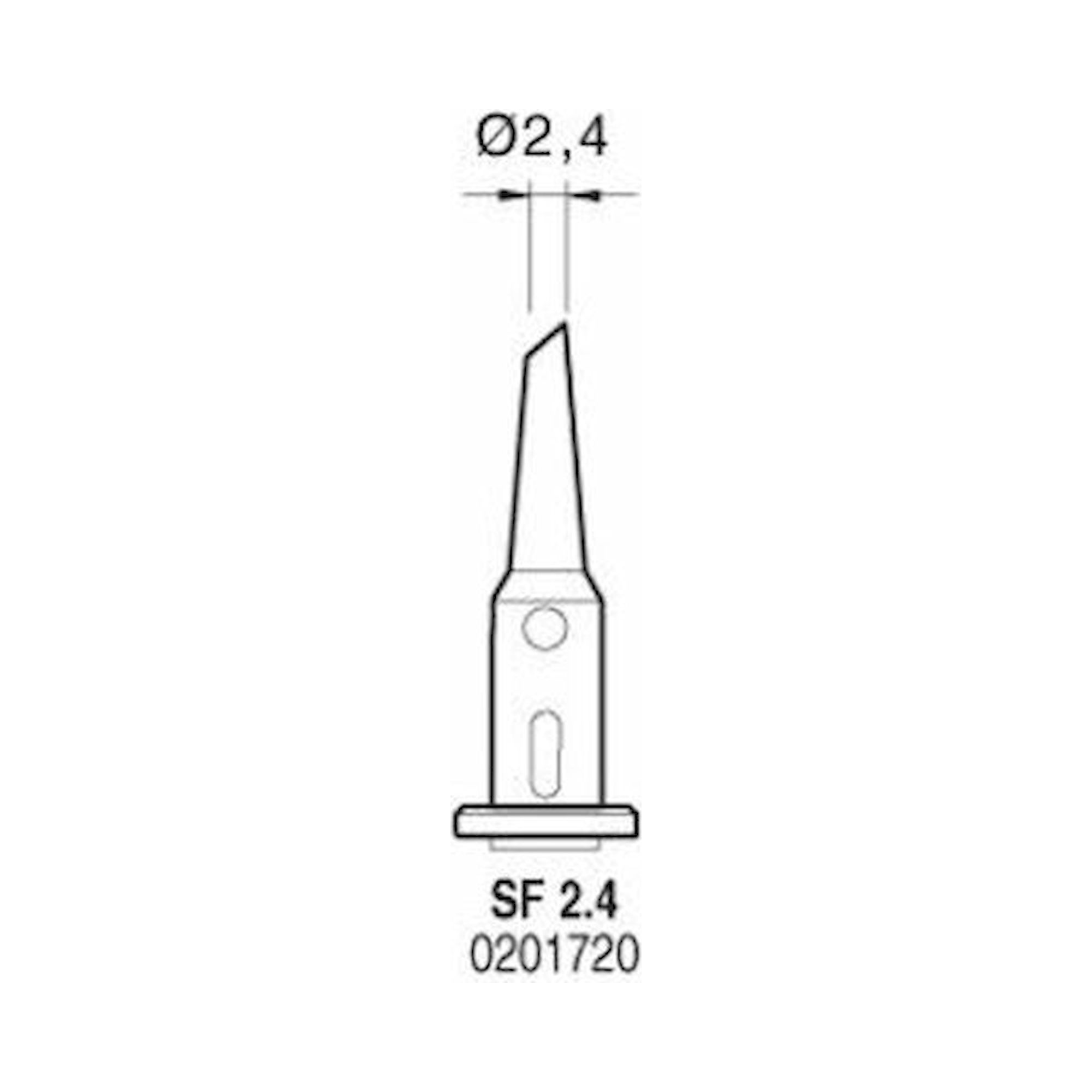 JBC 0201720. Lötspitze SF 2.4 für Gaslötkolben SG1070