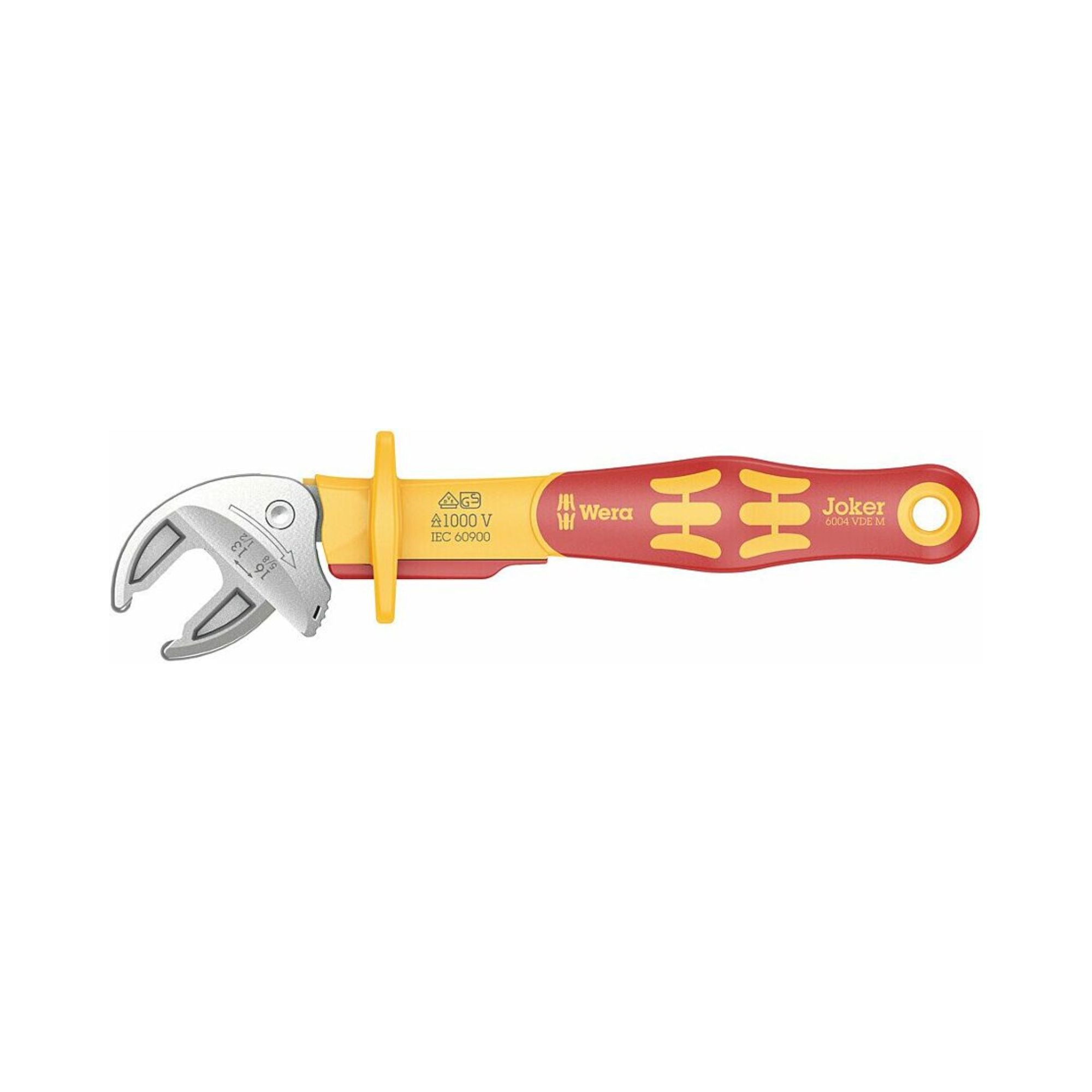 Wera 05020152001. VDE-isolierter, selbstjustierender Maulschlüssel, 13-16 x 1/2-5/8" x 190 mm