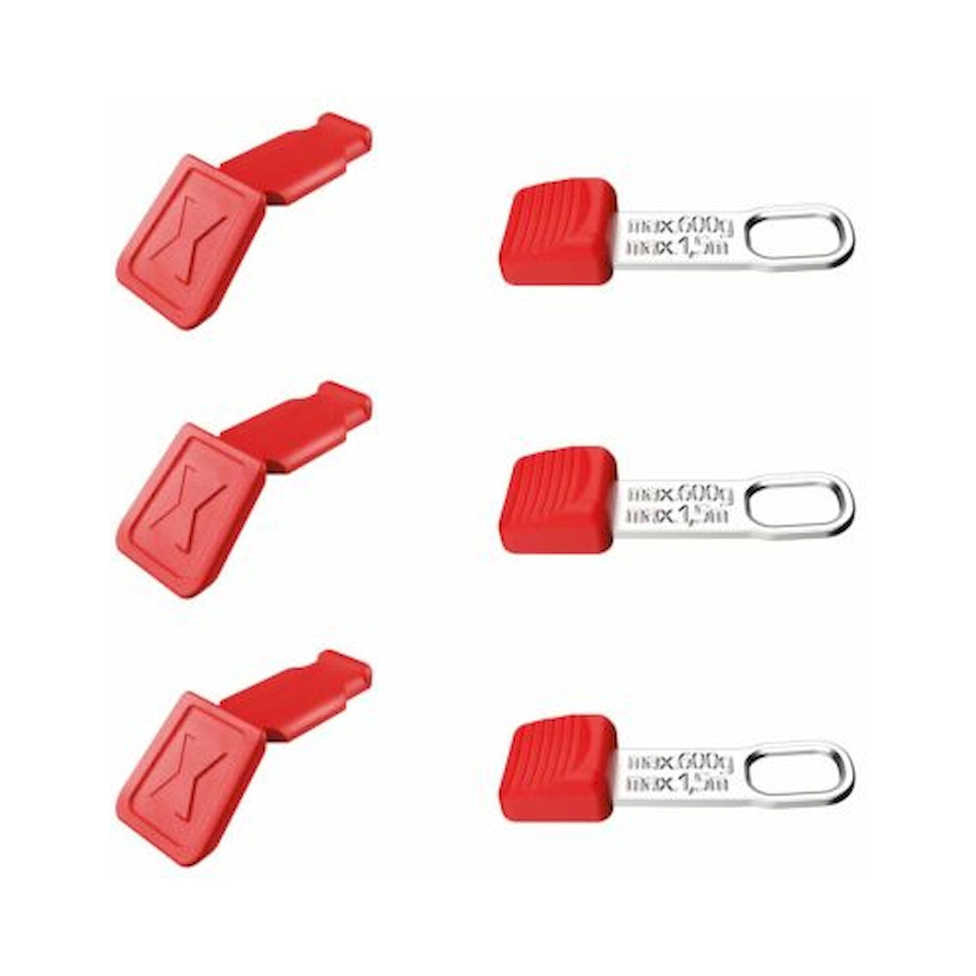 Knipex 00 63 06 TCR. TehteredTool Clips + ColorCode Clips, Rot, je 3 Stück