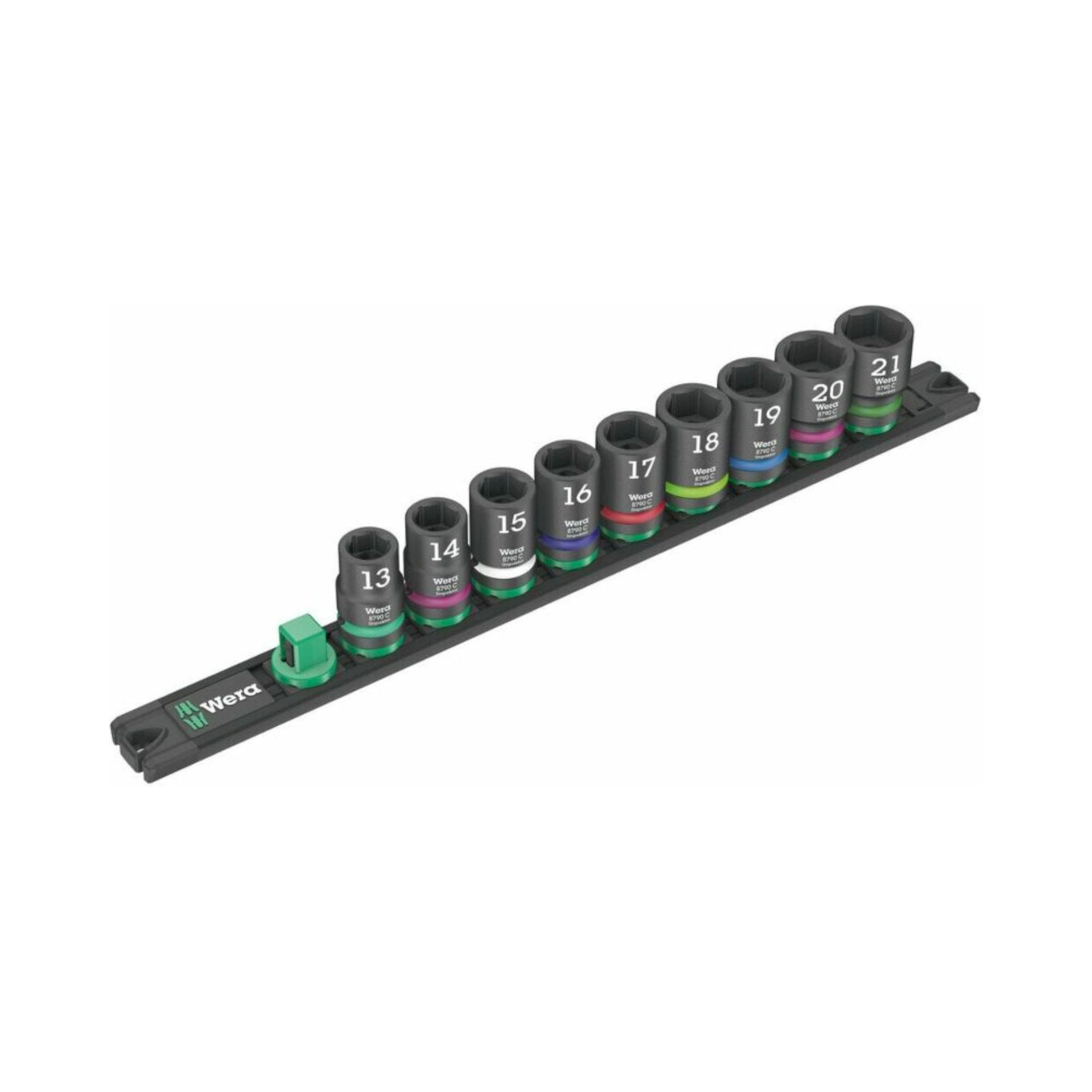 WERA 5005490001. Nut magnetic bar C Impactor 1 socket set, 1/2" drive, 9 pieces