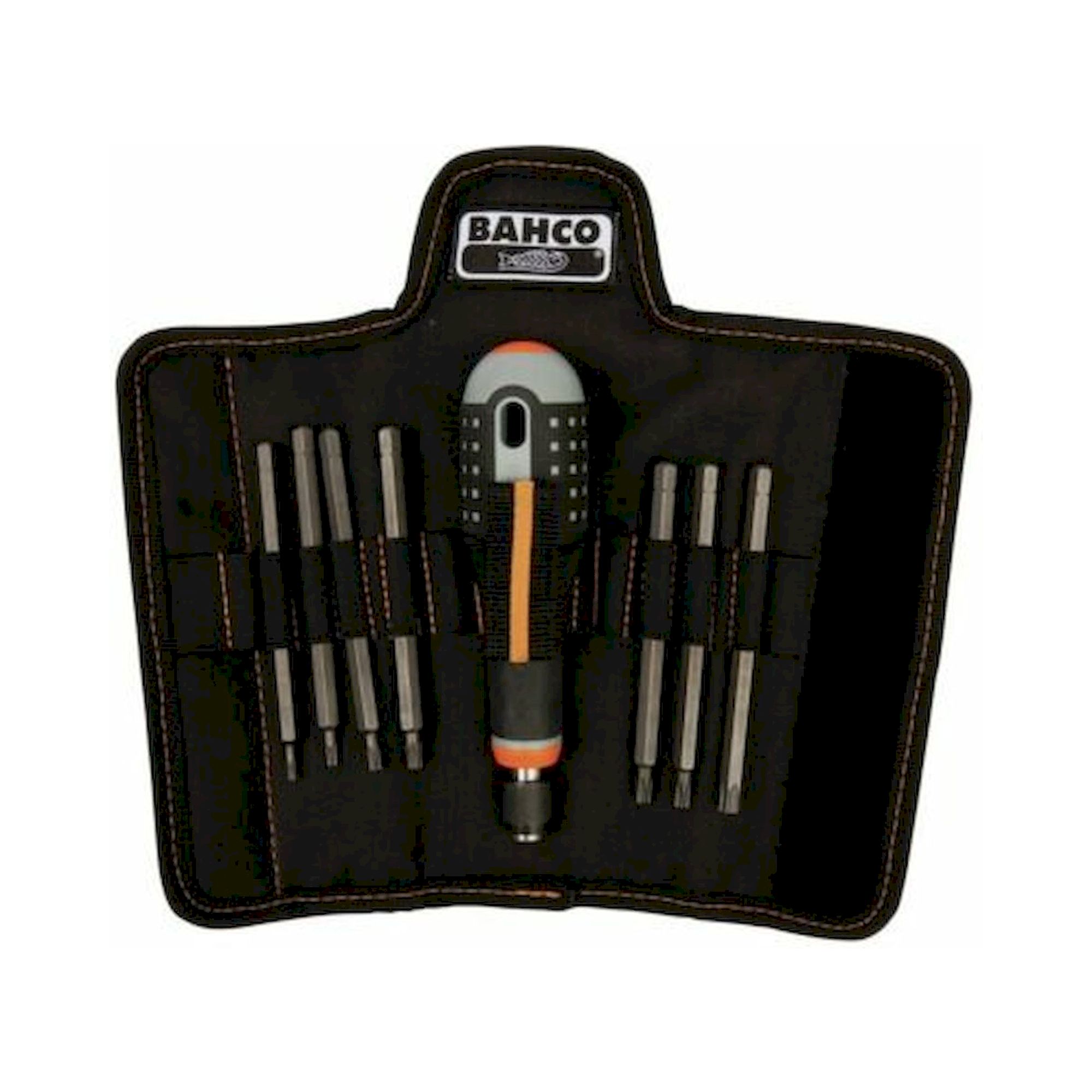 Bahco BE-8574. Ergo Screwdriver with interchangeable blades for slotted, Phillips and Torx screws in set, 8 pieces