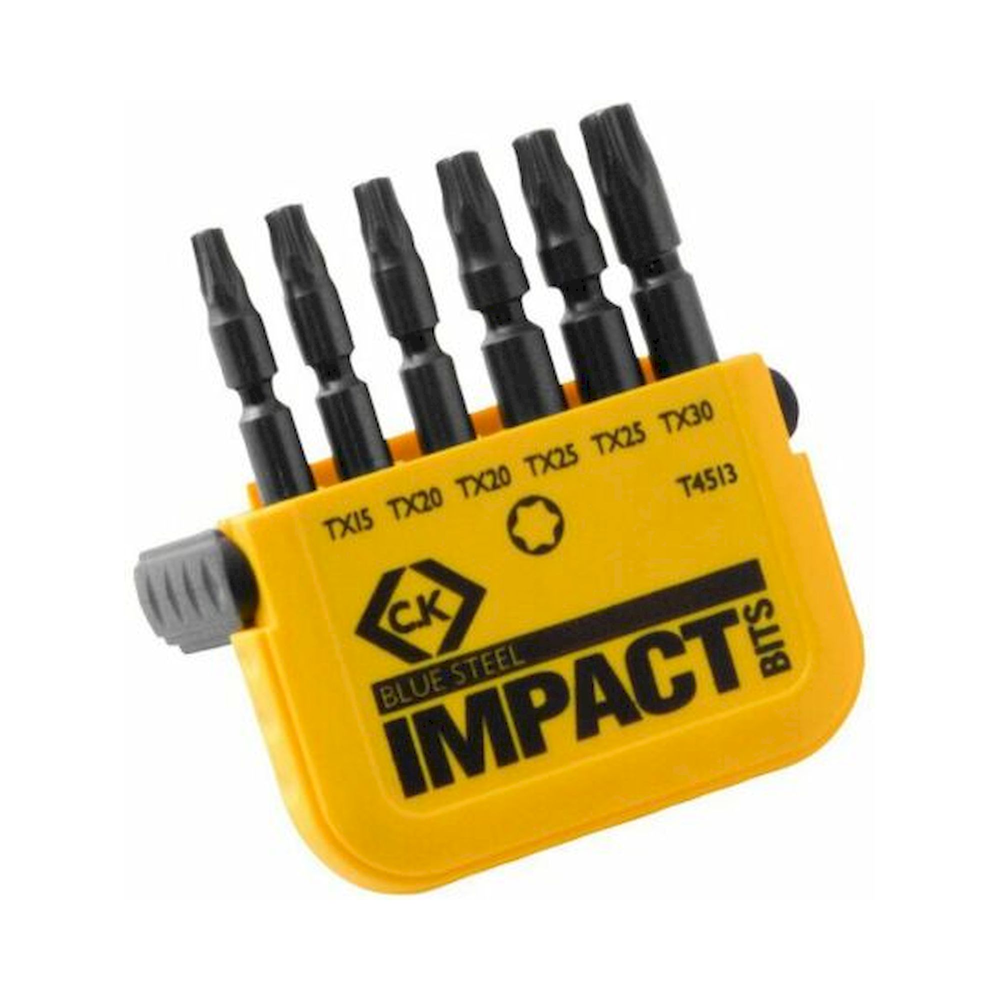 C.K T4513. Bit set "Blue Steel" for impact wrenches - 6 pieces (TX)